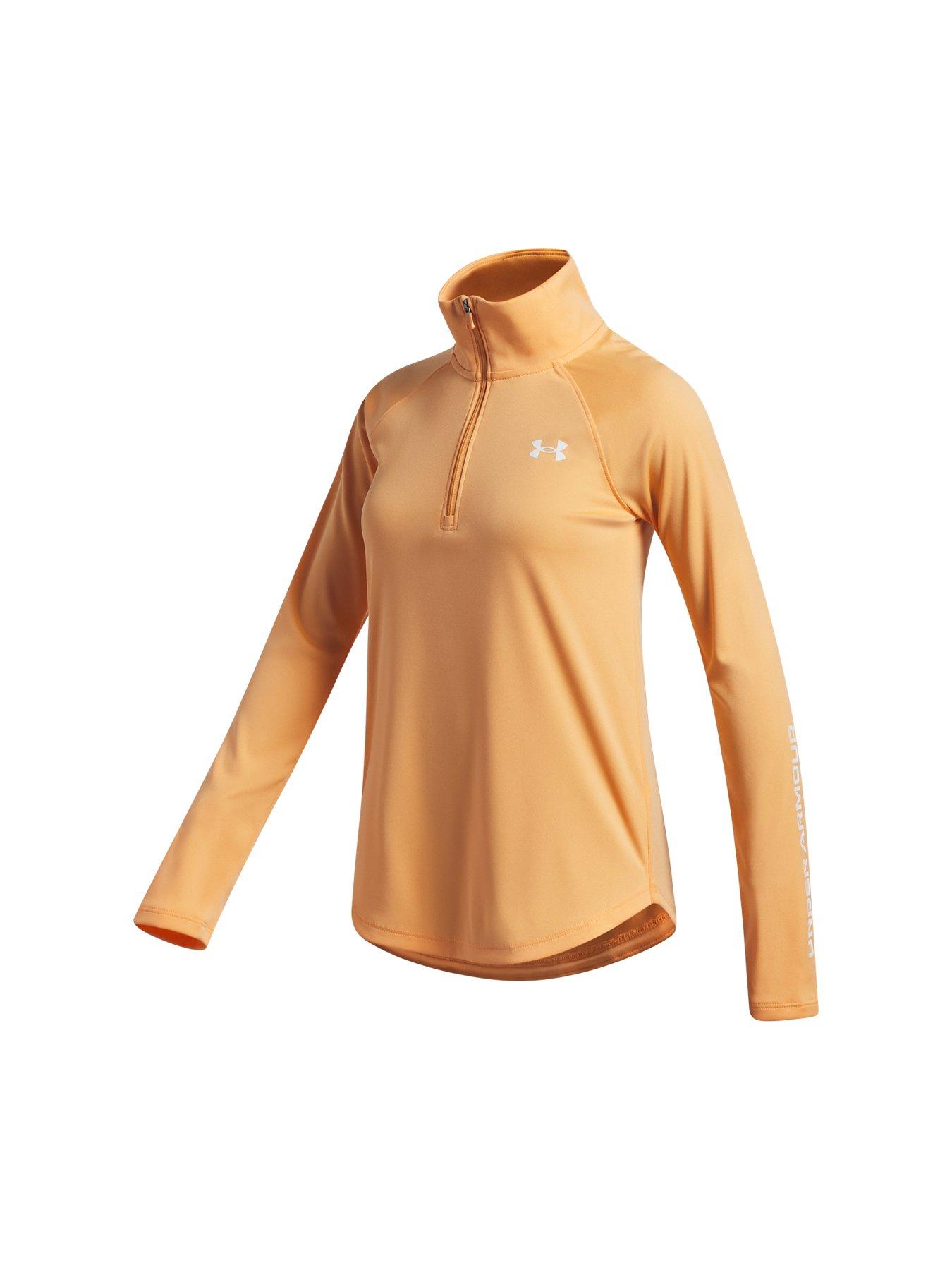 Image 3 of 3 of UNDER ARMOUR Junior Girls Training Tech 1/2 Zip - Orange