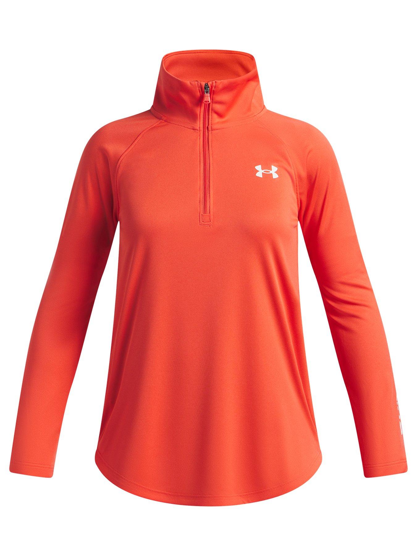 Image 1 of 3 of UNDER ARMOUR Junior Girls Training Tech 1/2 Zip Top - Red