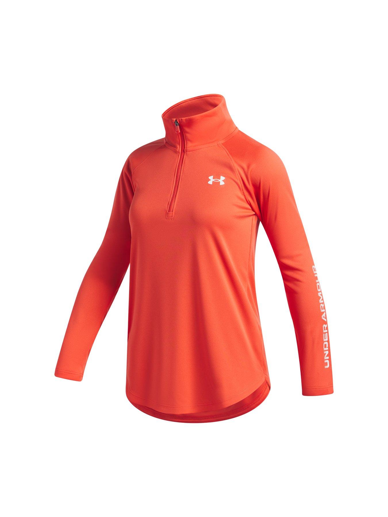 Image 3 of 3 of UNDER ARMOUR Junior Girls Training Tech 1/2 Zip Top - Red