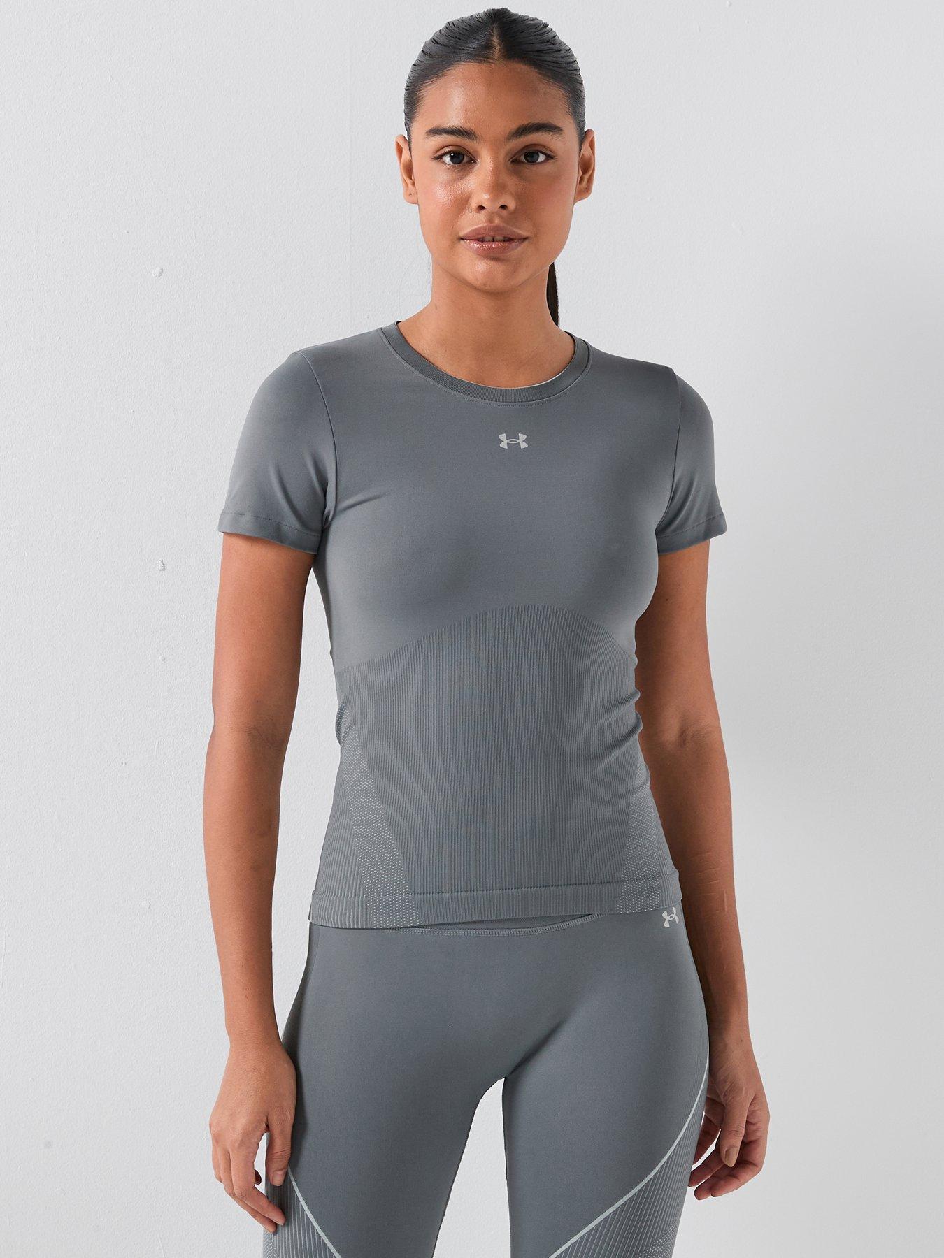 UNDER ARMOUR Womens Training Vanish Seamless Short Sleeve T-shirt - Grey