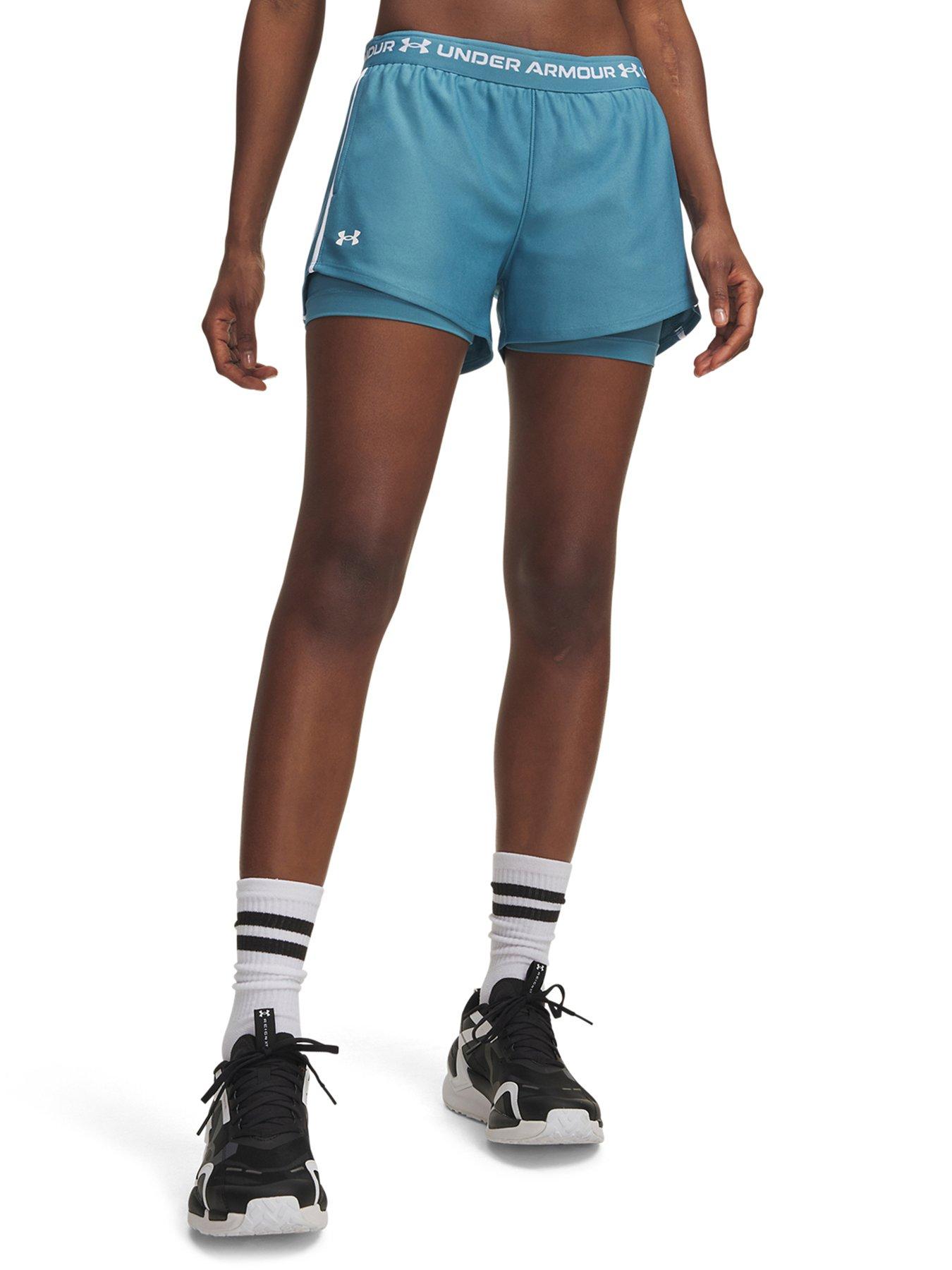 UNDER ARMOUR Womens Training Tech Play Up 2-in-1 Short - Blue