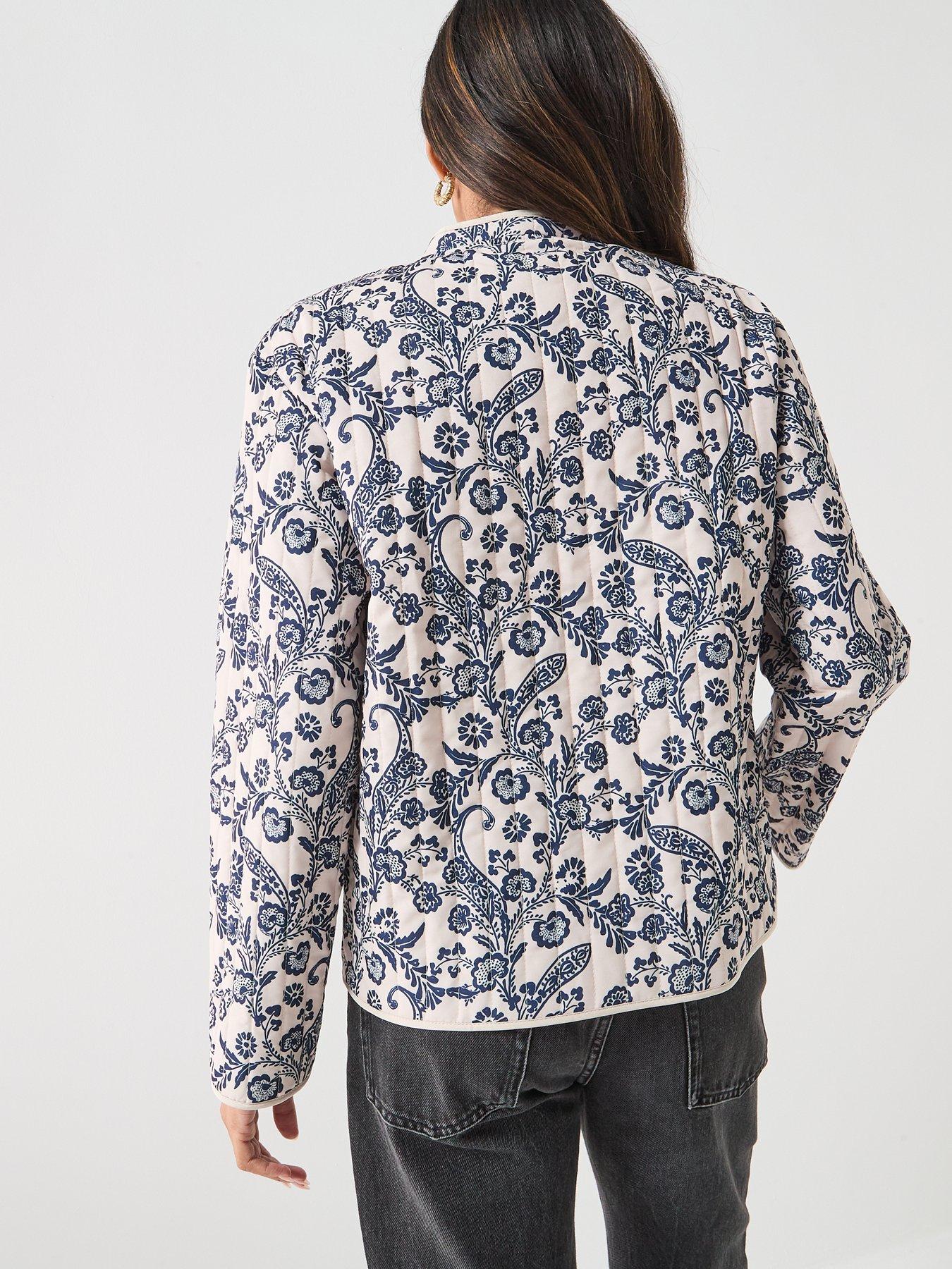  image of vero-moda-clara-quilted-paisley-print-jacket-multi