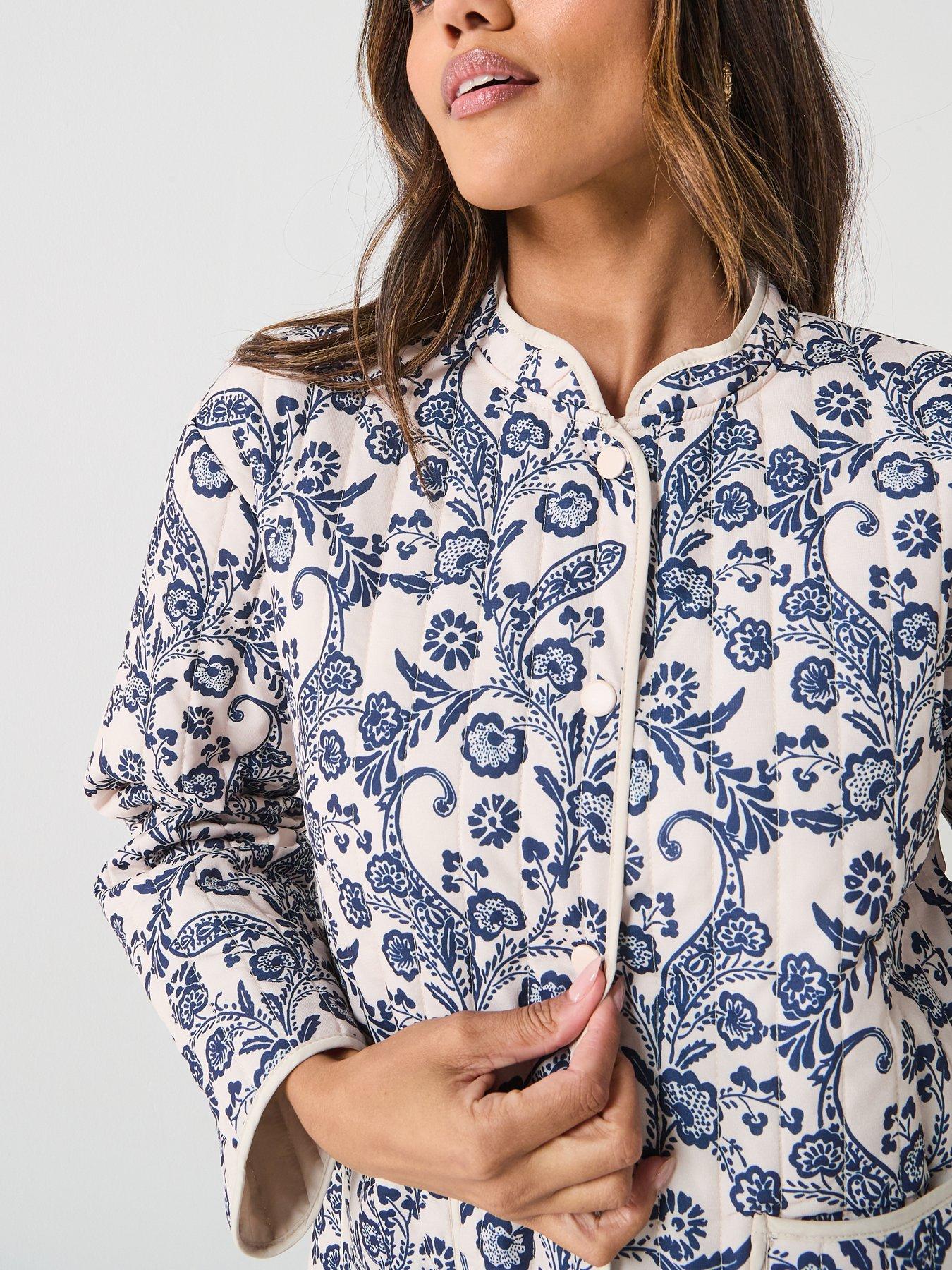  image of vero-moda-clara-quilted-paisley-print-jacket-multi