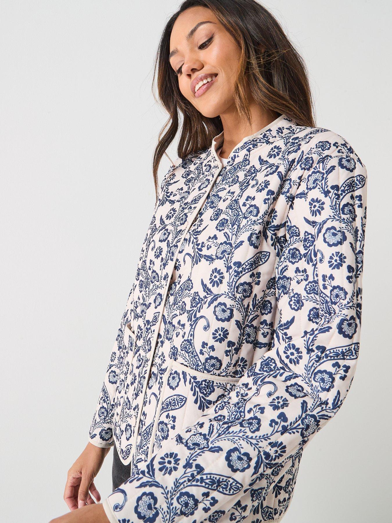  image of vero-moda-clara-quilted-paisley-print-jacket-multi