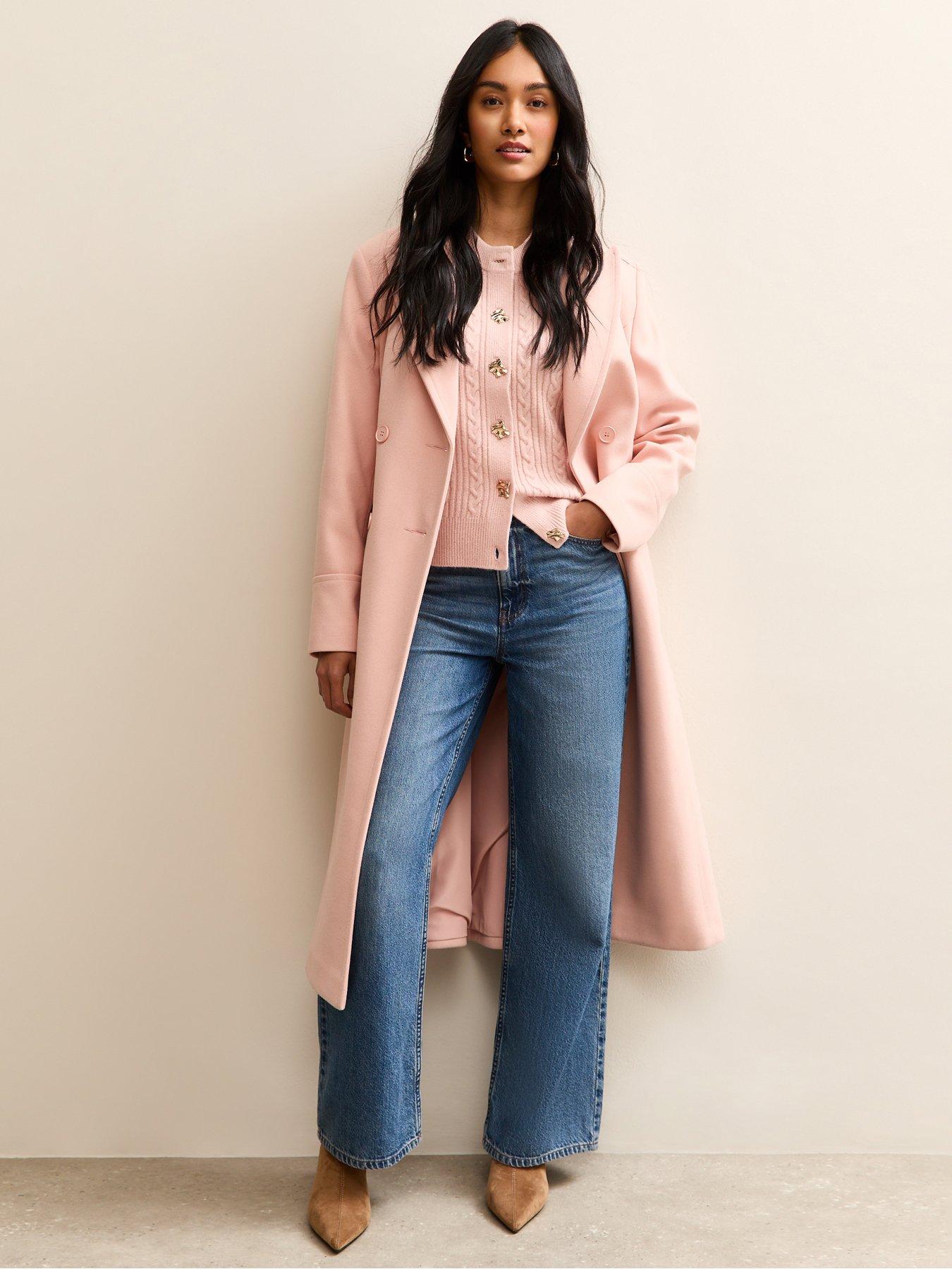  image of new-look-cable-knit-waistcoat-light-pink