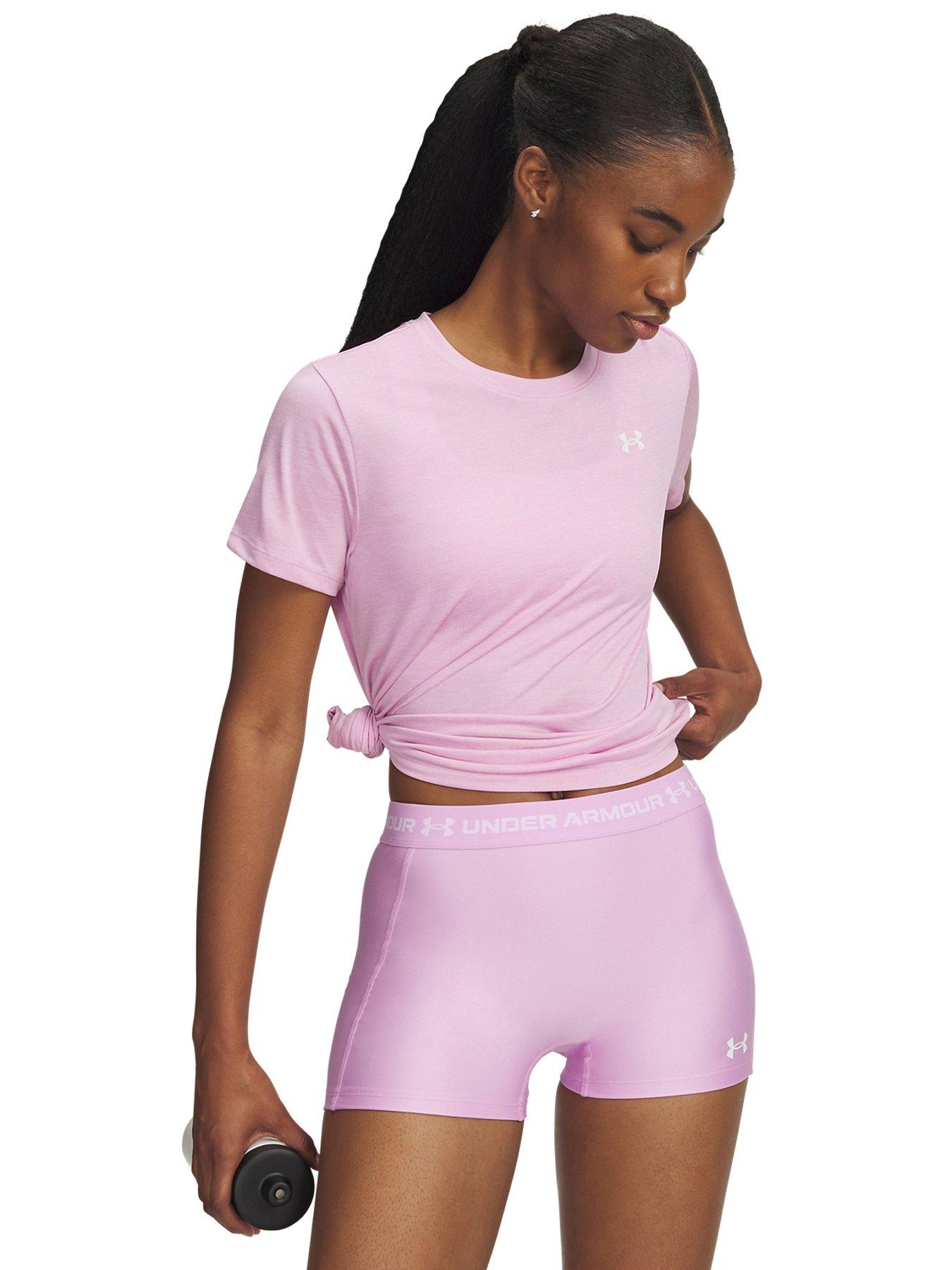UNDER ARMOUR Womens Training Tech Short Sleeve Crew Neck T-Shirt - Pink