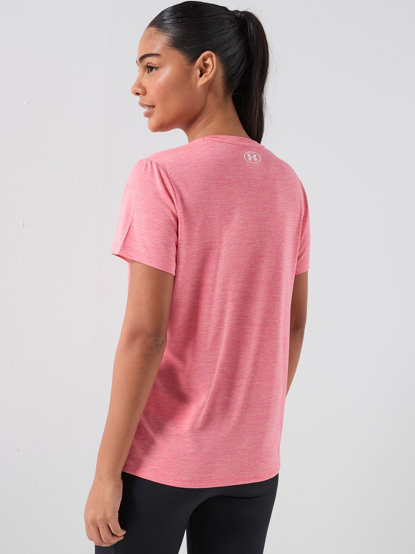 Image 2 of 6 of UNDER ARMOUR Womens Training Tech Short Sleeve Crew Neck T-Shirt - Pink