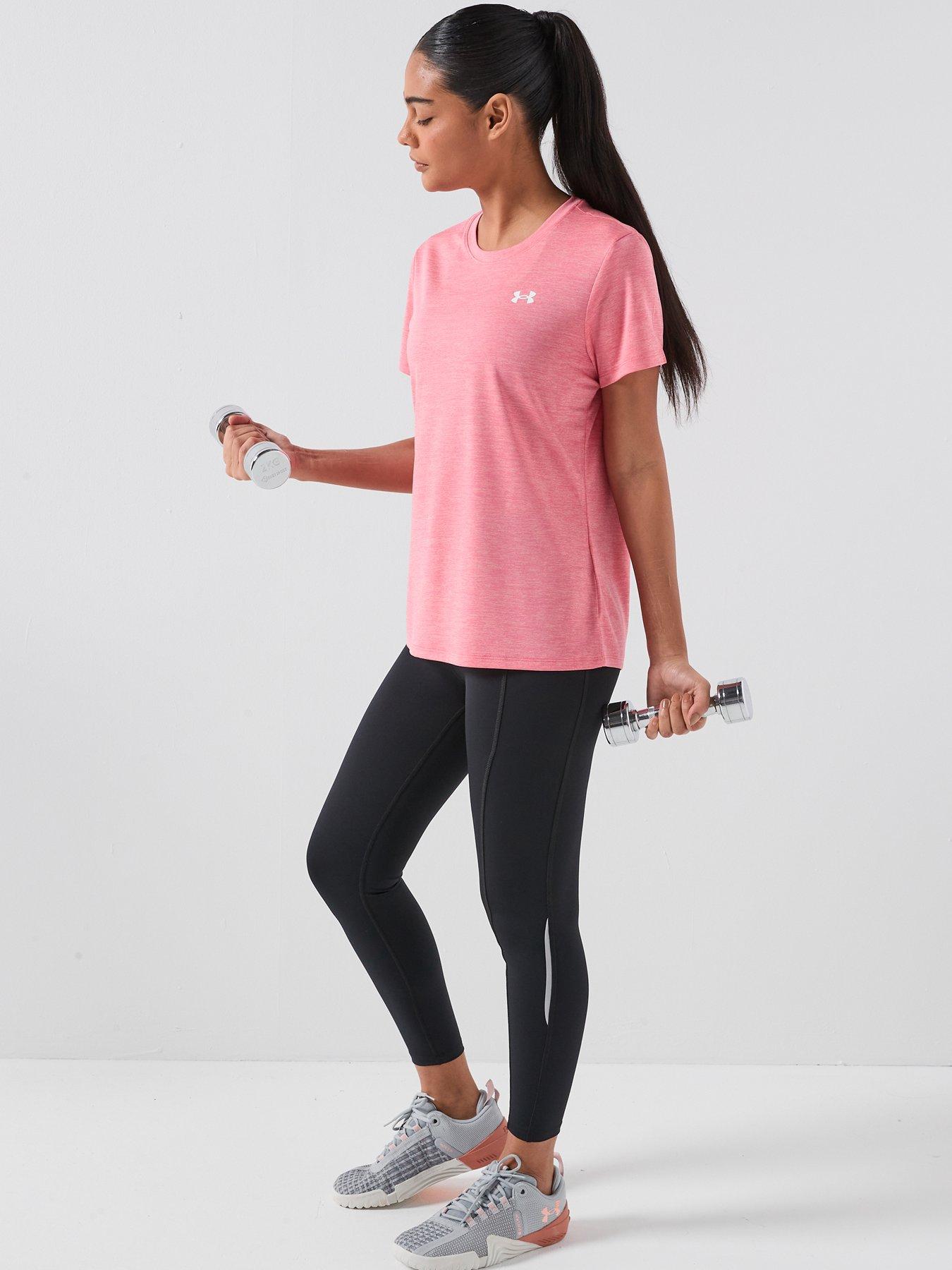 Image 3 of 6 of UNDER ARMOUR Womens Training Tech Short Sleeve Crew Neck T-Shirt - Pink