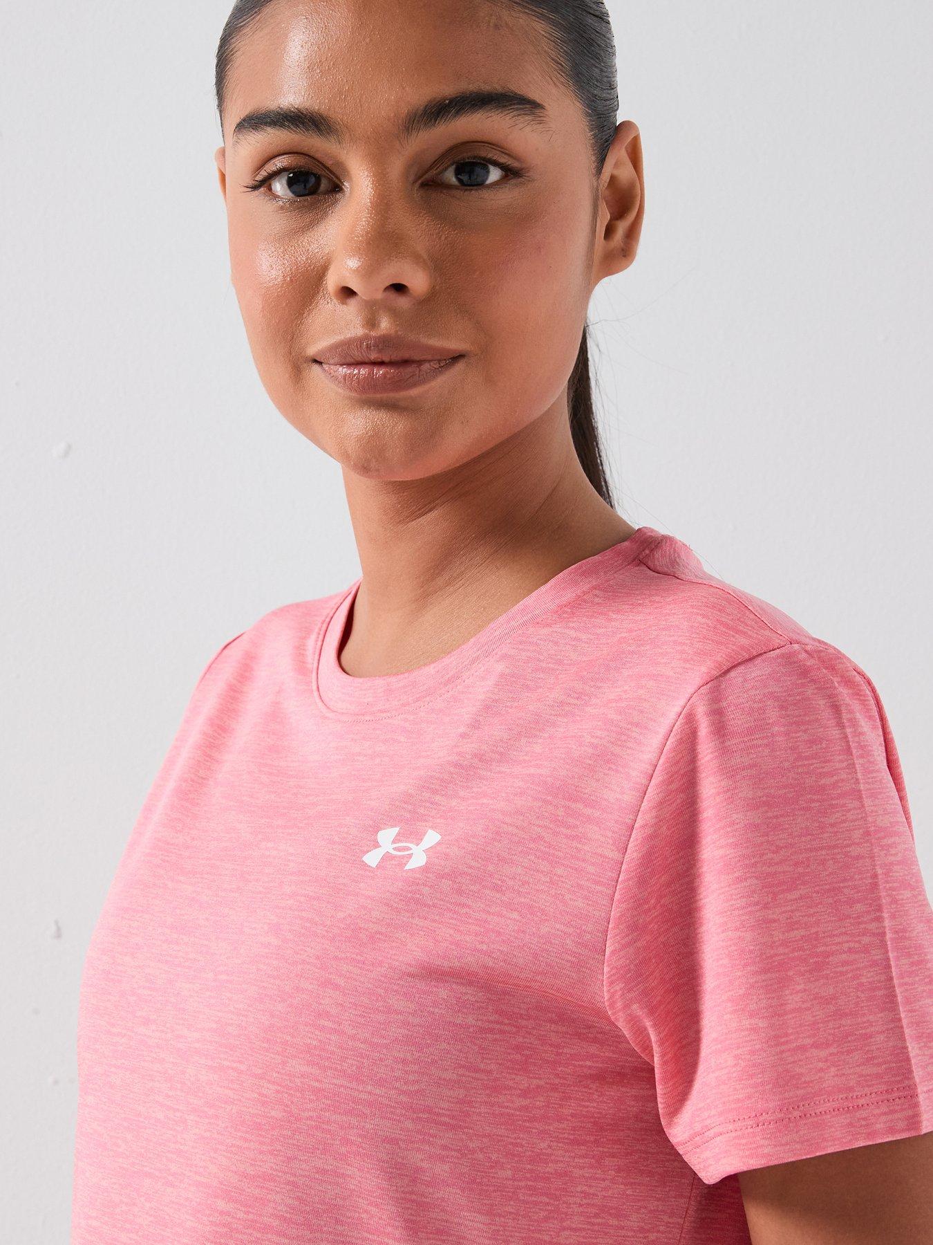 Image 4 of 6 of UNDER ARMOUR Womens Training Tech Short Sleeve Crew Neck T-Shirt - Pink