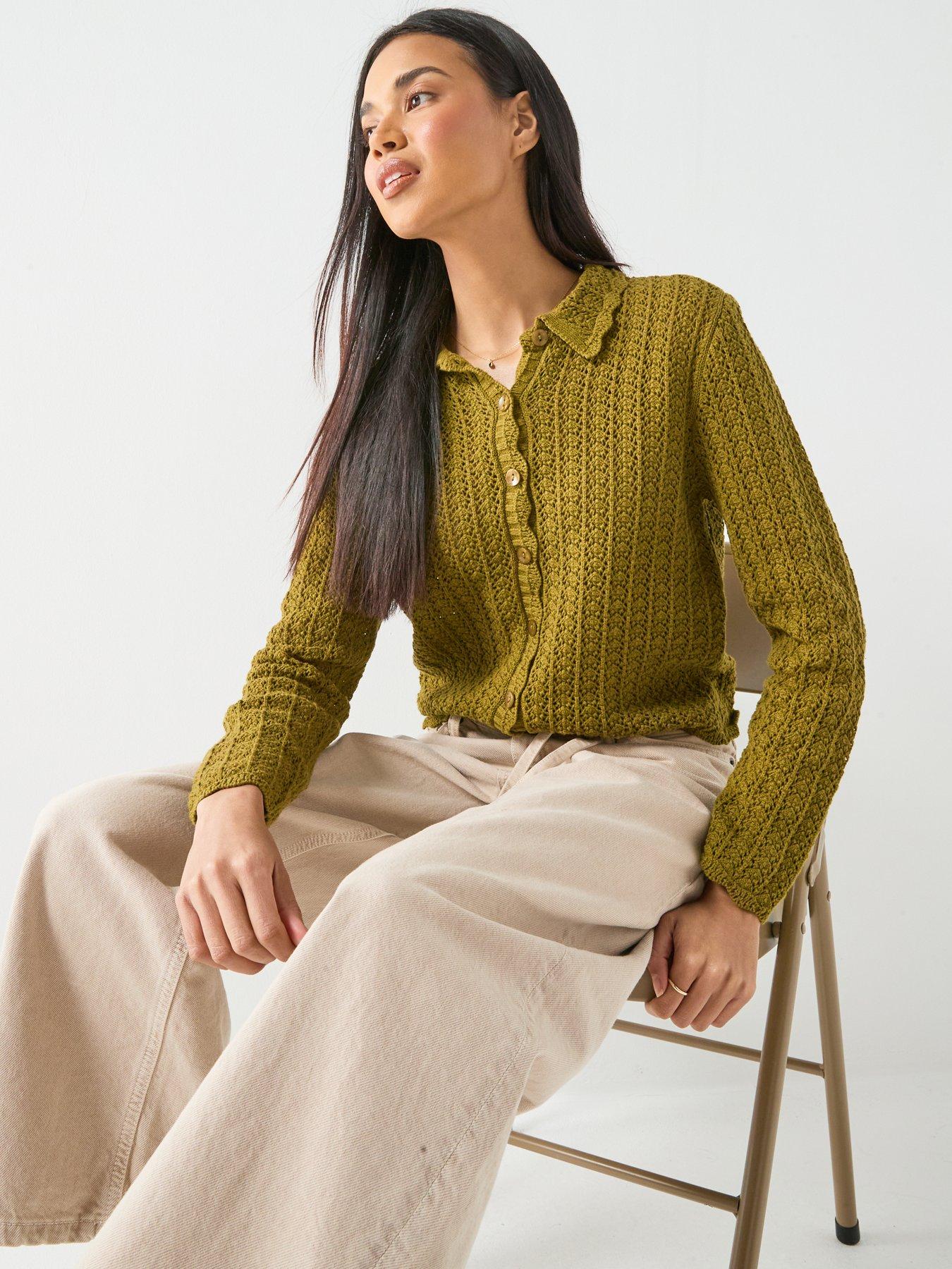  image of jdy-jdycamil-collared-cardigan-green