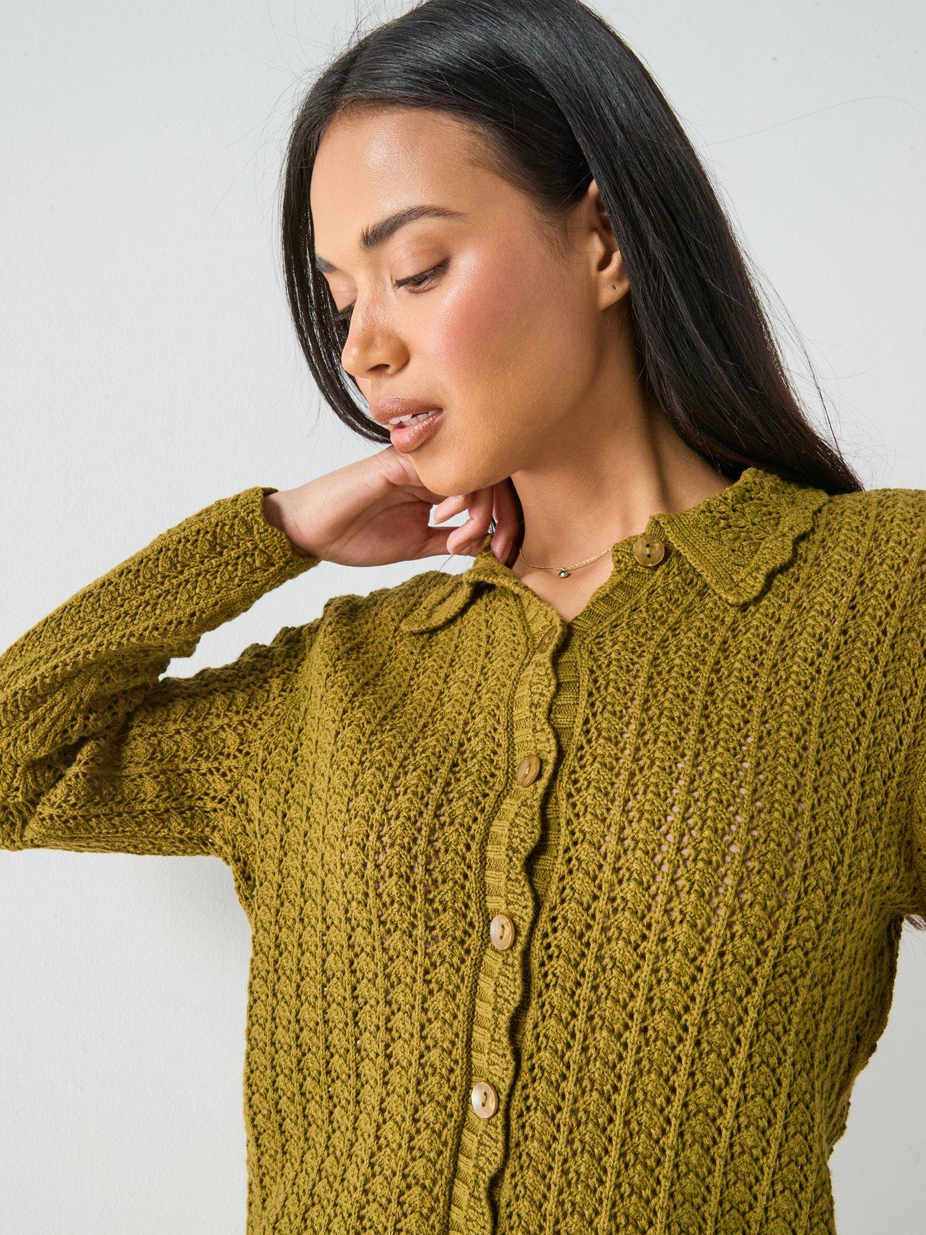  image of jdy-jdycamil-collared-cardigan-green