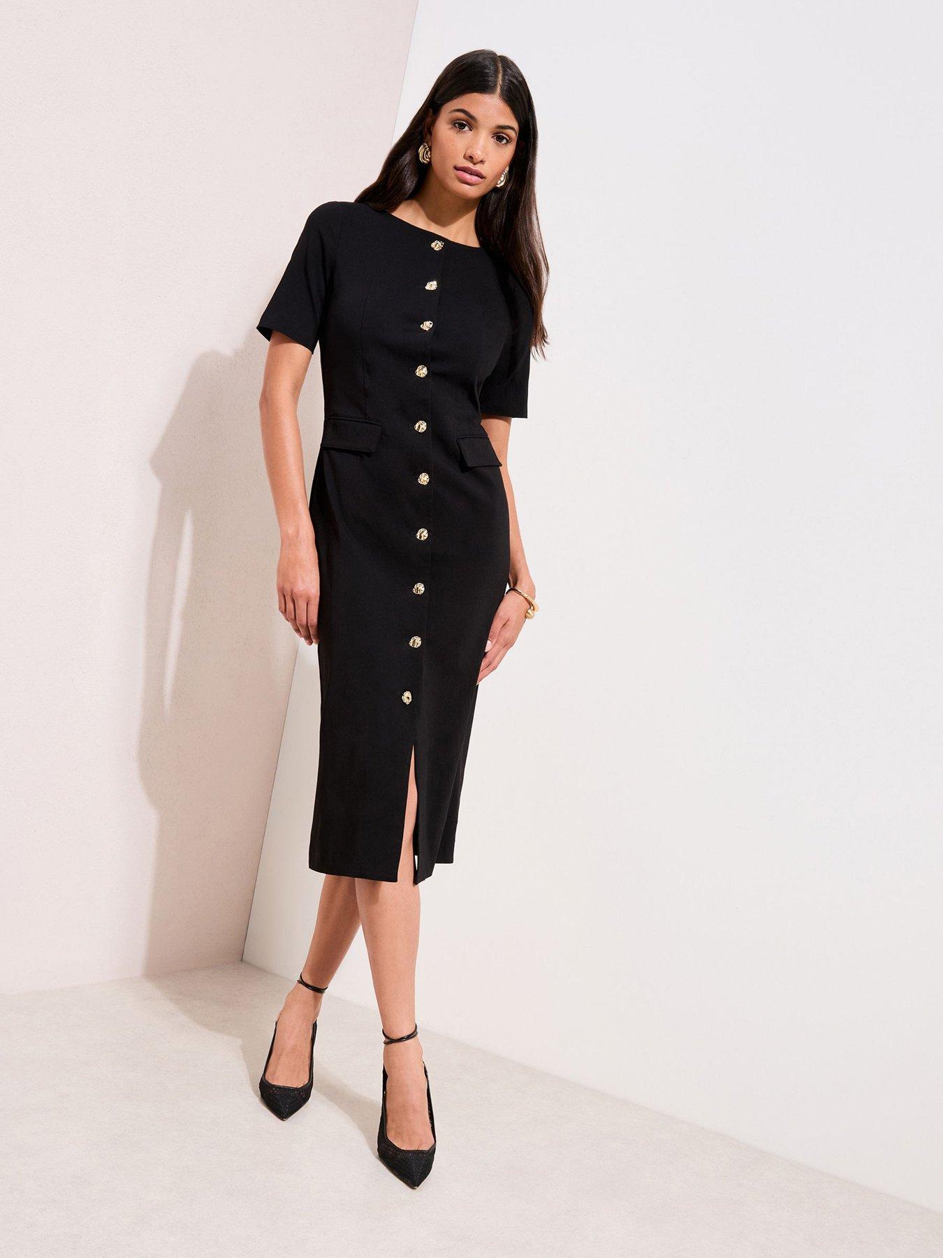 friends-like-these-sculptured-stretch-button-utility-midi-dress-black