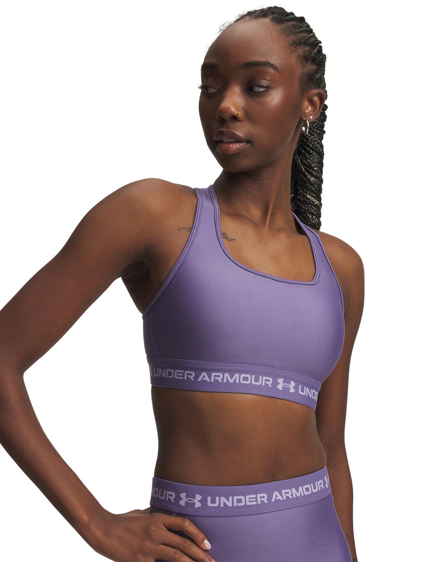  image of under-armour-womens-training-crossback-mid-bra-purple