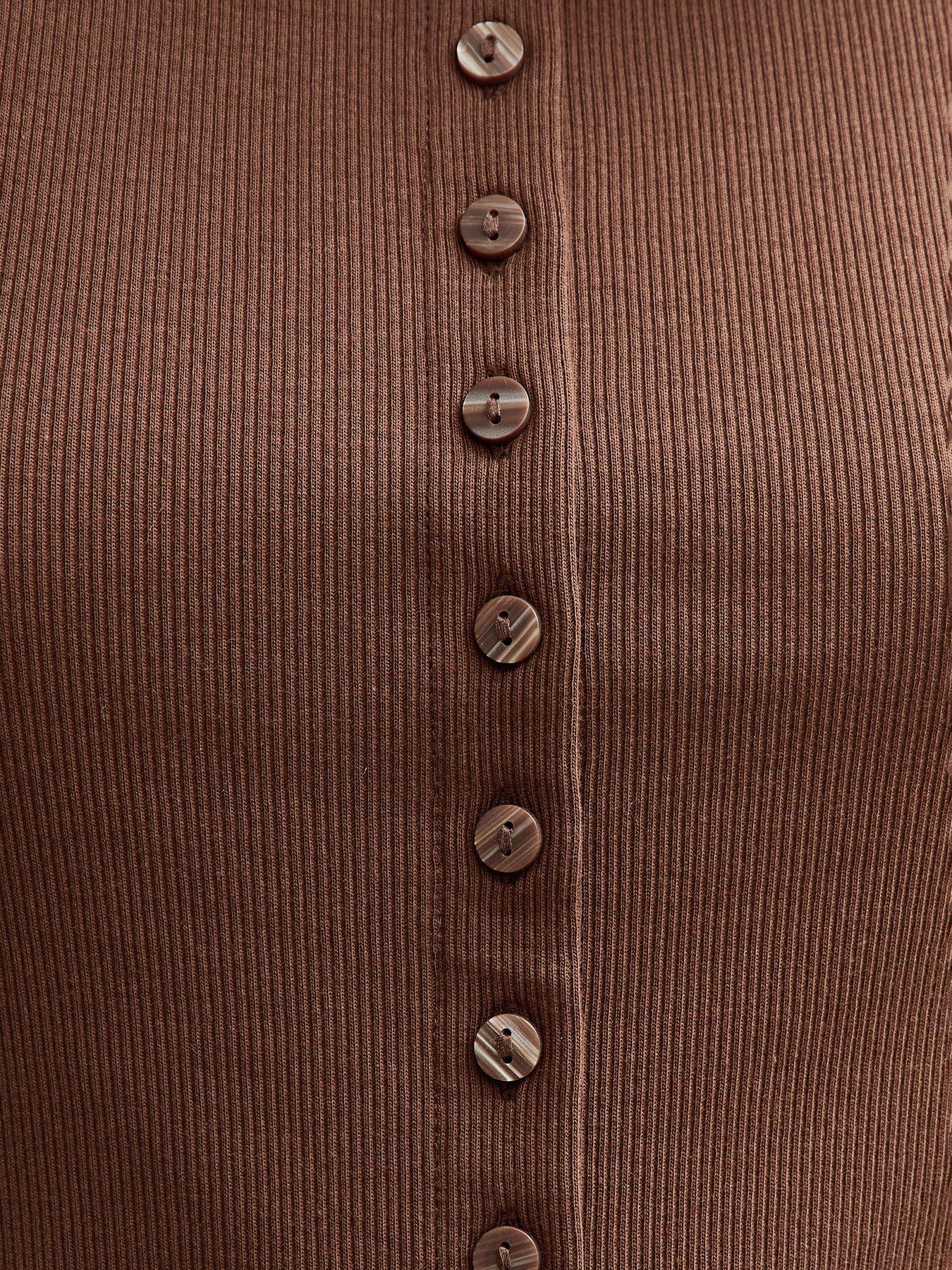  image of new-look-button-through-tank-top-brown