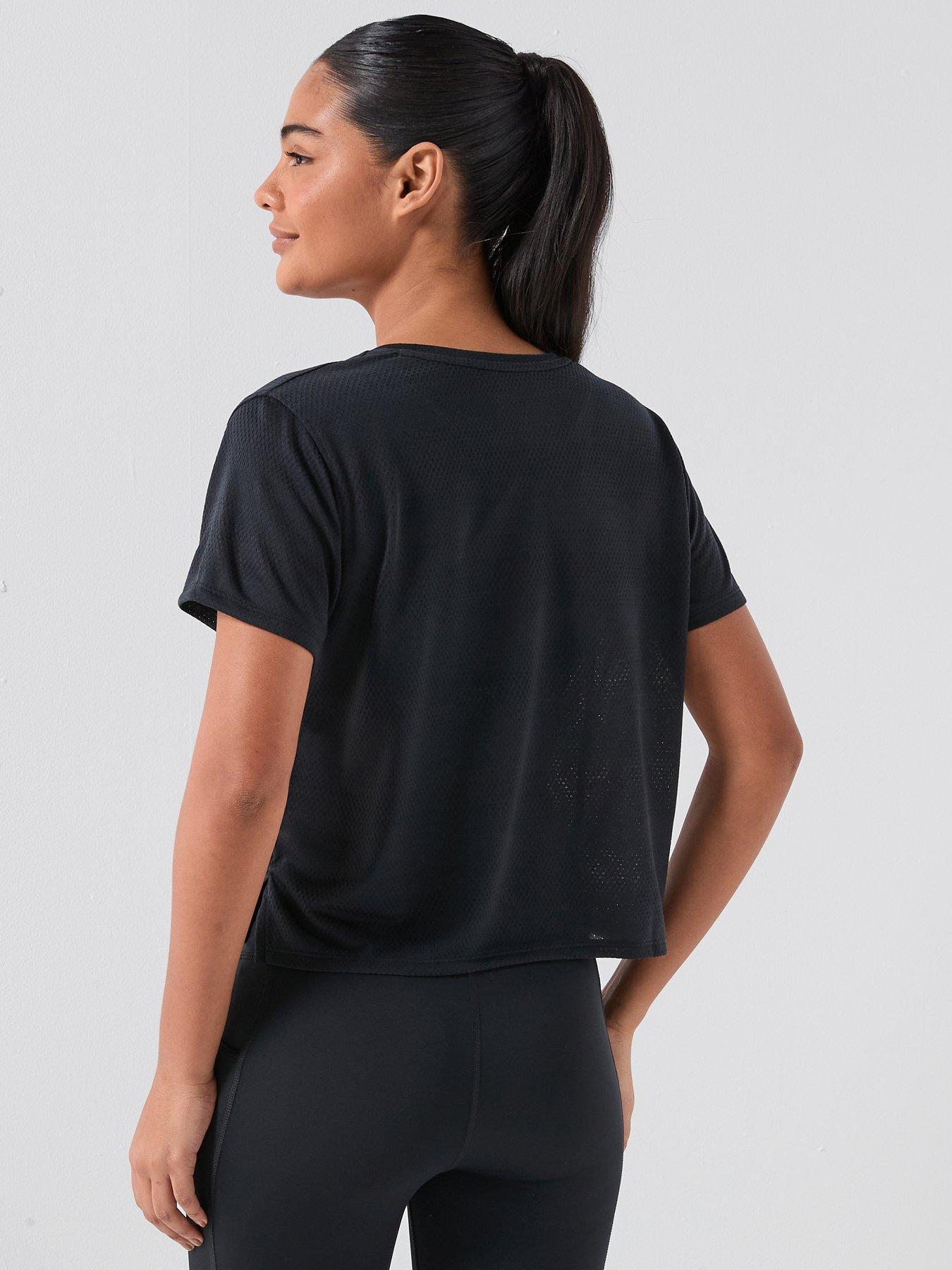 Image 2 of 5 of UNDER ARMOUR Womens Running Launch Short Sleeve T-Shirt - Black
