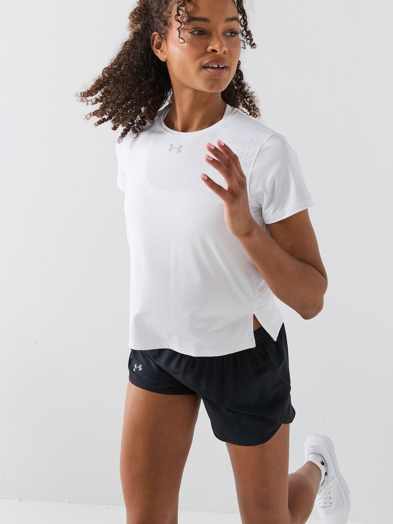 UNDER ARMOUR Womens Running Launch Elite Short Sleeve T-shirt - White