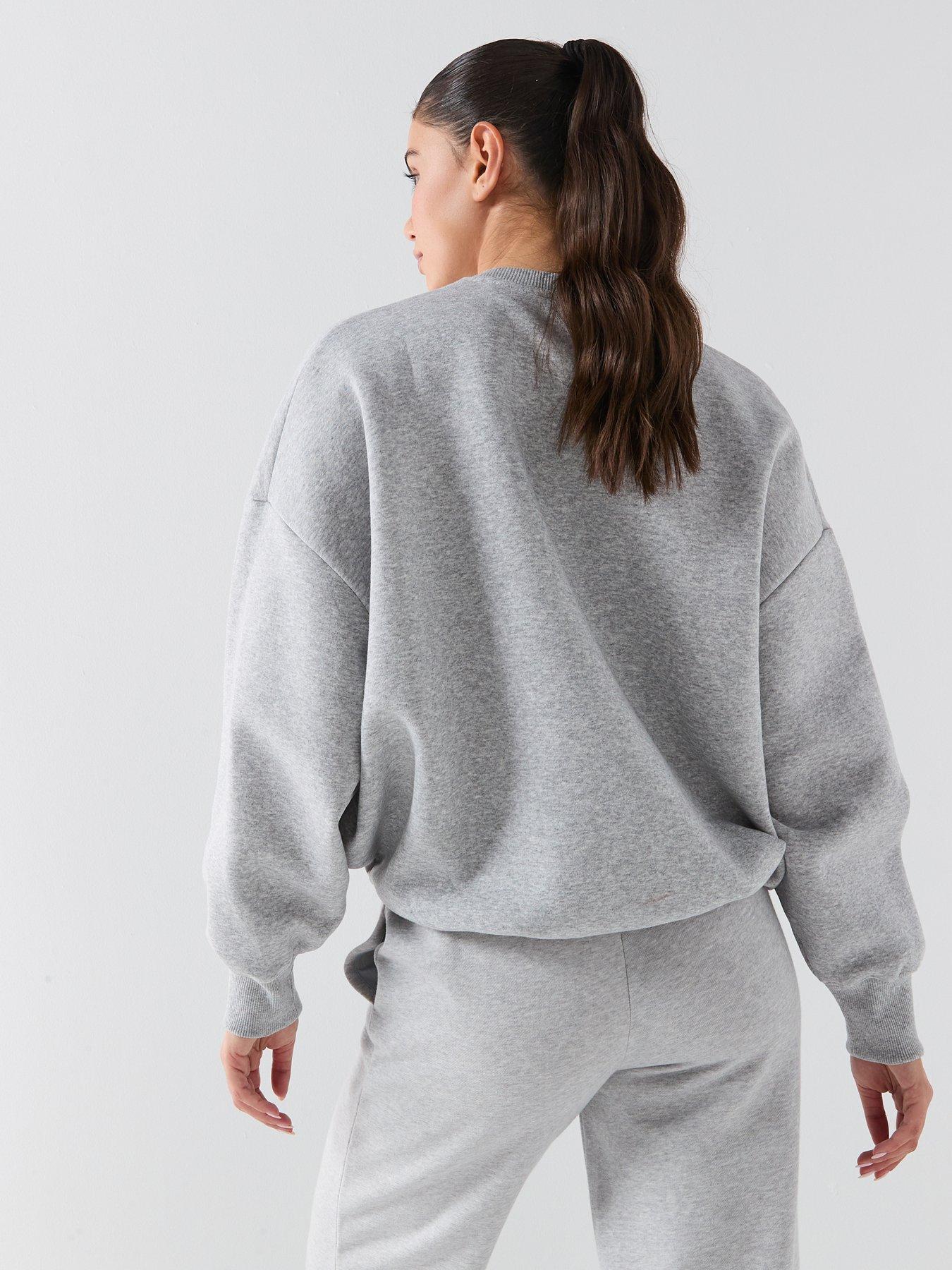  image of under-armour-womens-rival-fleece-os-crew-grey