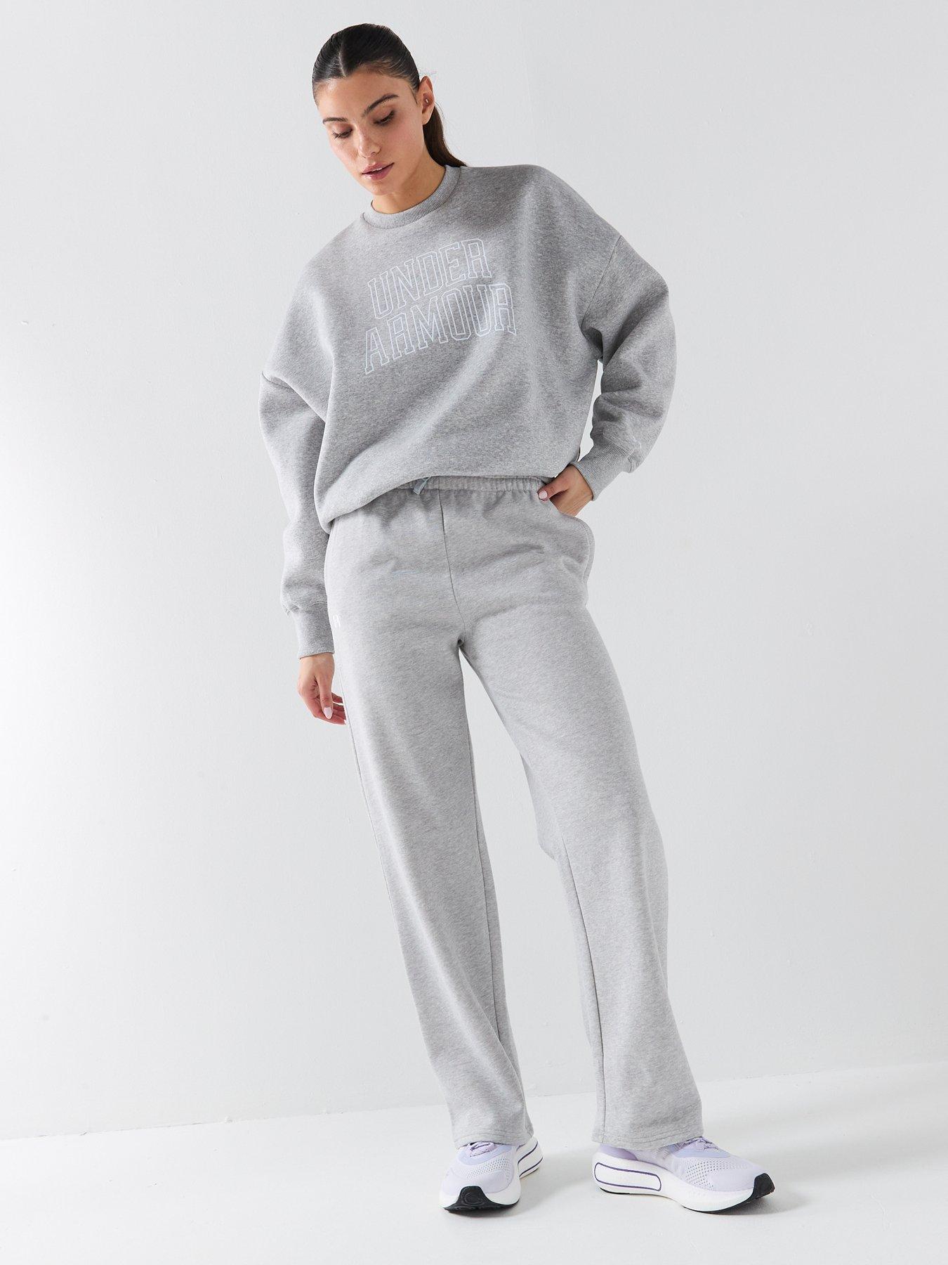  image of under-armour-womens-rival-fleece-os-crew-grey