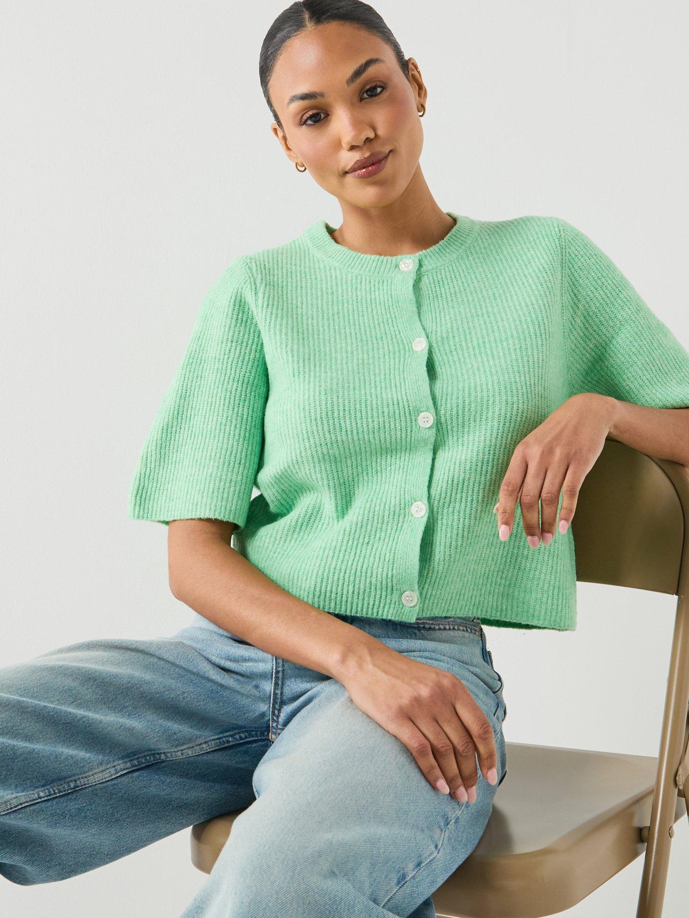 PIECES Pcsilly Ss O-neck Knit Cardigan Noos Bc