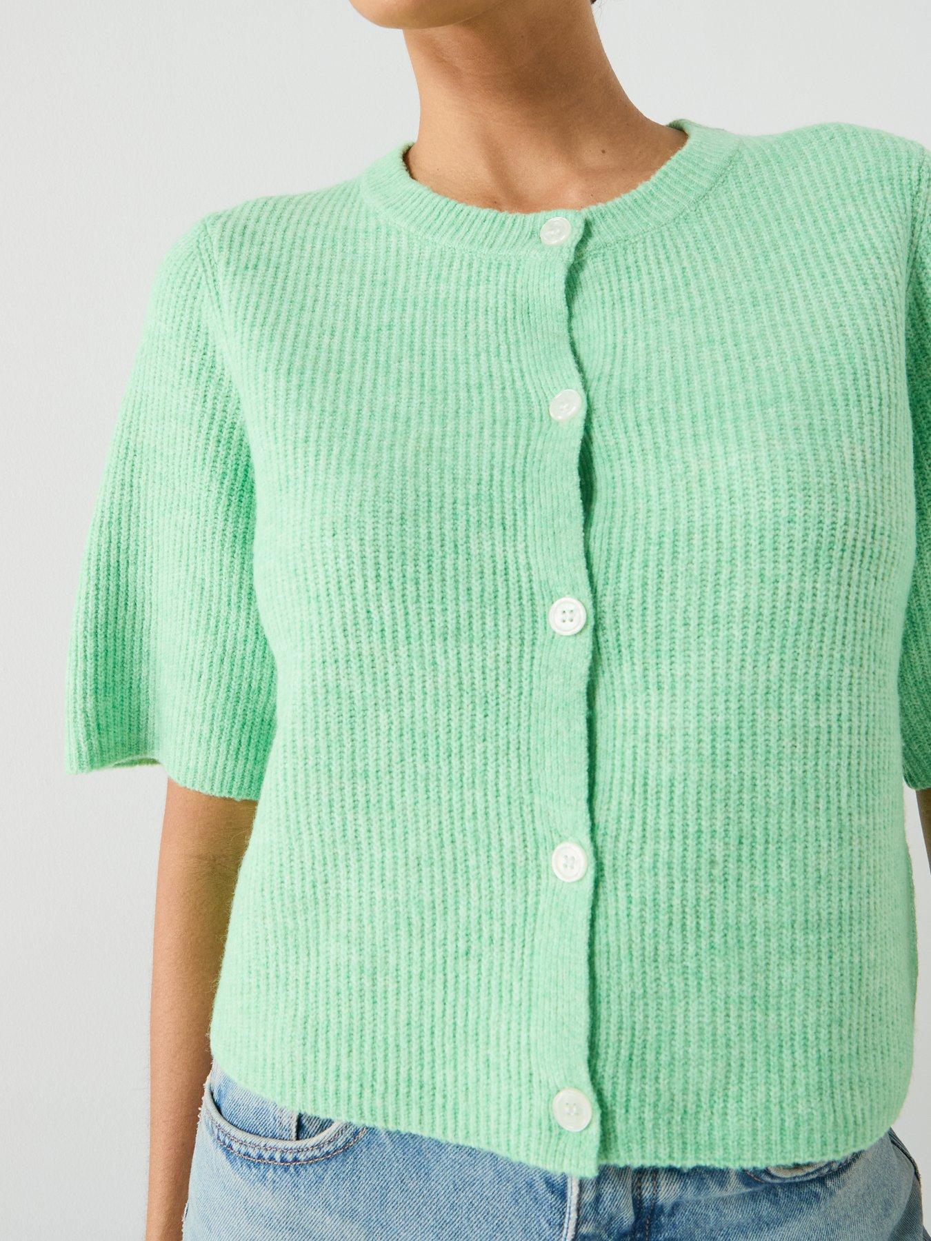  image of pieces-pcsilly-short-sleeve-knit-cardigan-nbsp--sprucestone