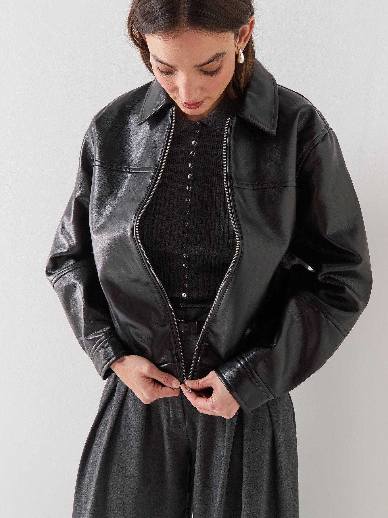  image of vero-moda-short-coated-jacket-black