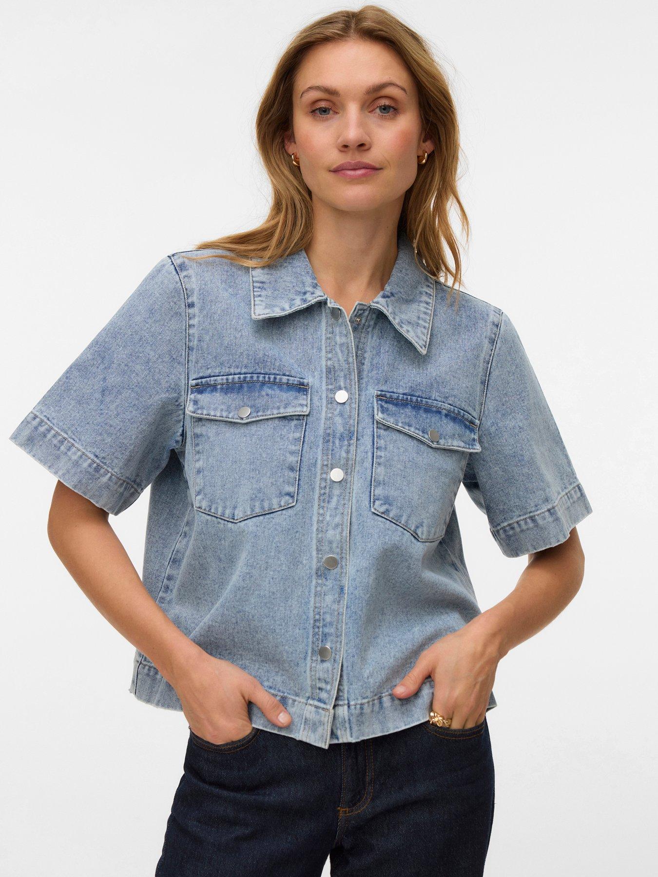 vero-moda-short-sleeve-denim-shirt-light-blue