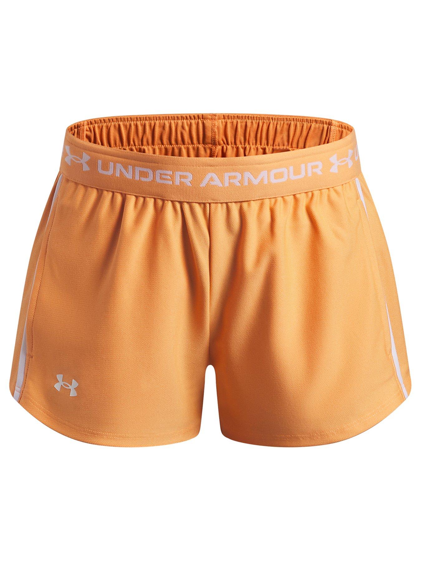 image of under-armour-junior-girls-training-tech-play-up-short-orange