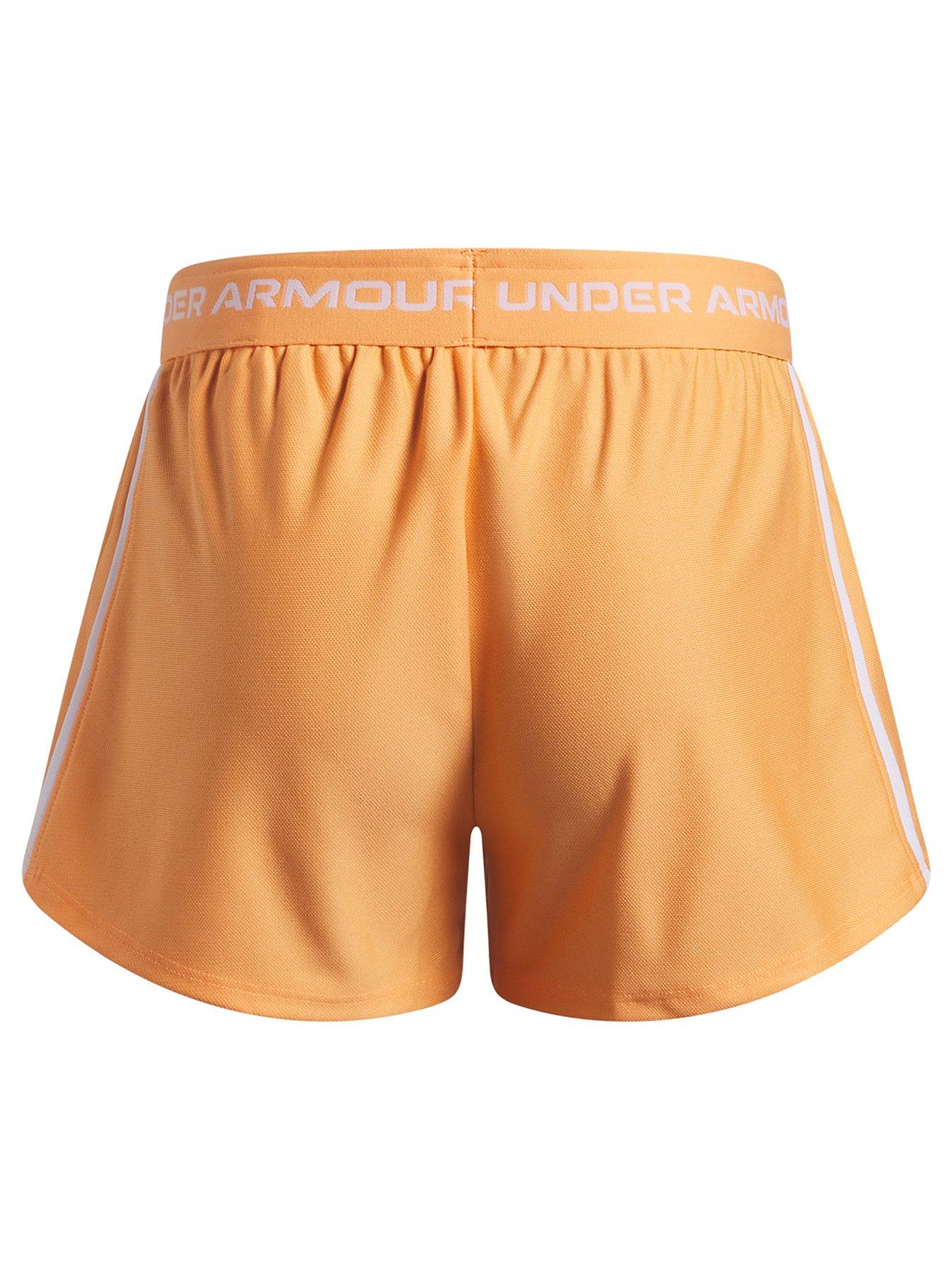  image of under-armour-junior-girls-training-tech-play-up-short-orange