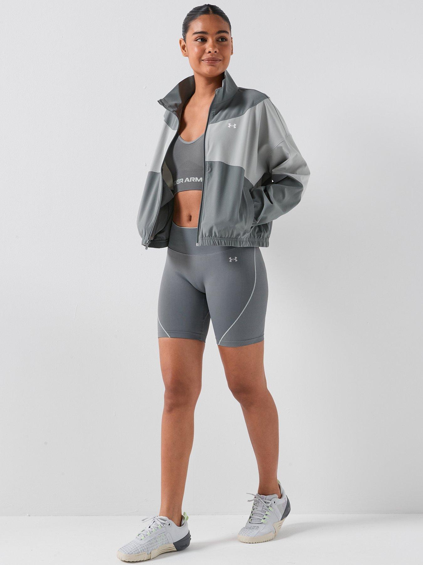  image of under-armour-womens-rival-woven-jacket-grey