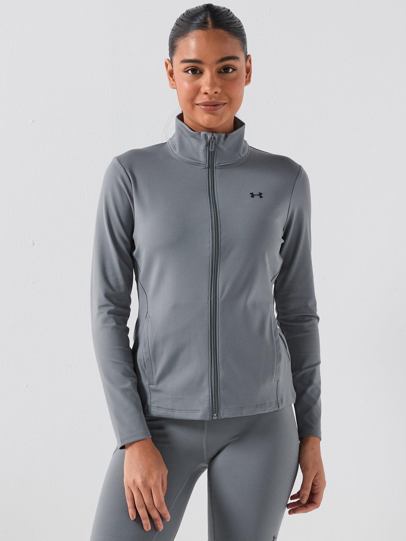 UNDER ARMOUR Womens Training Motion Full Zip Top - Grey