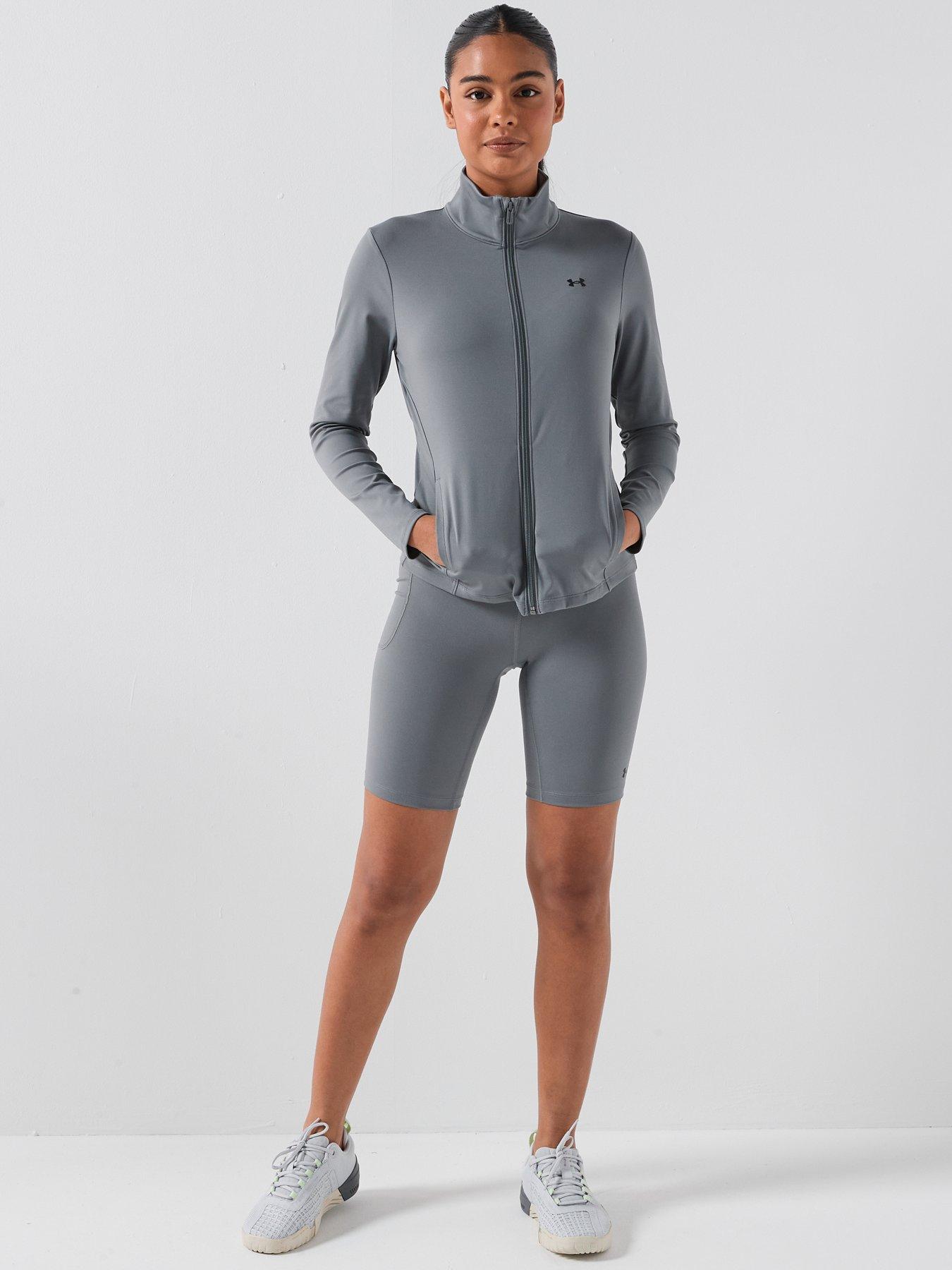  image of under-armour-womens-training-motion-full-zip-top-grey