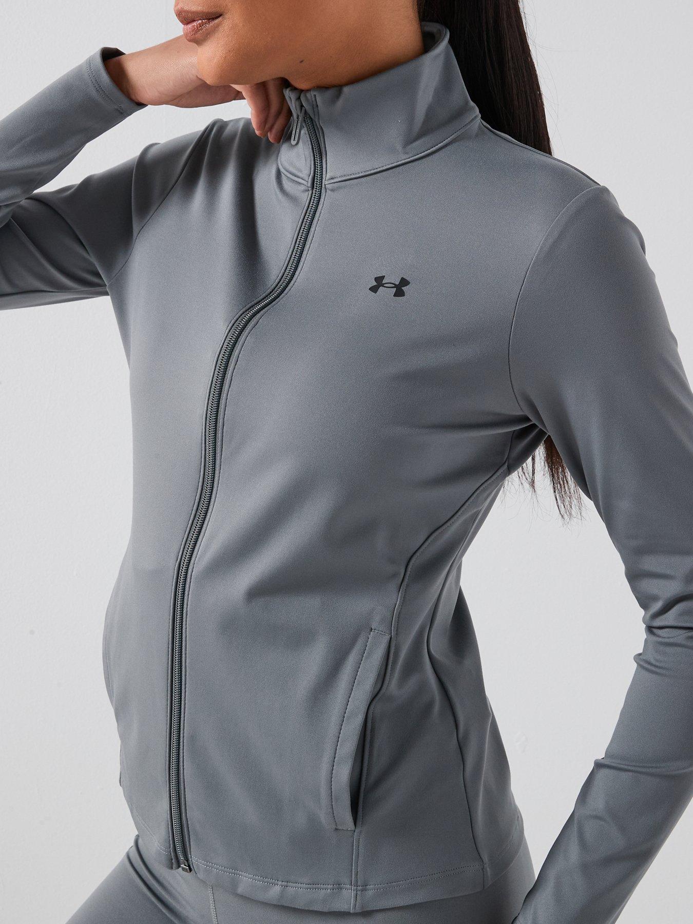  image of under-armour-womens-training-motion-full-zip-top-grey