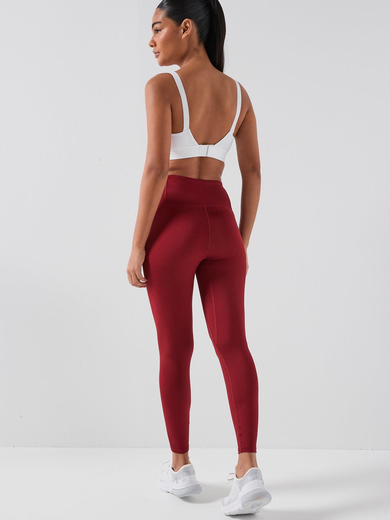  image of under-armour-womens-training-motion-ankle-legging-buergundy