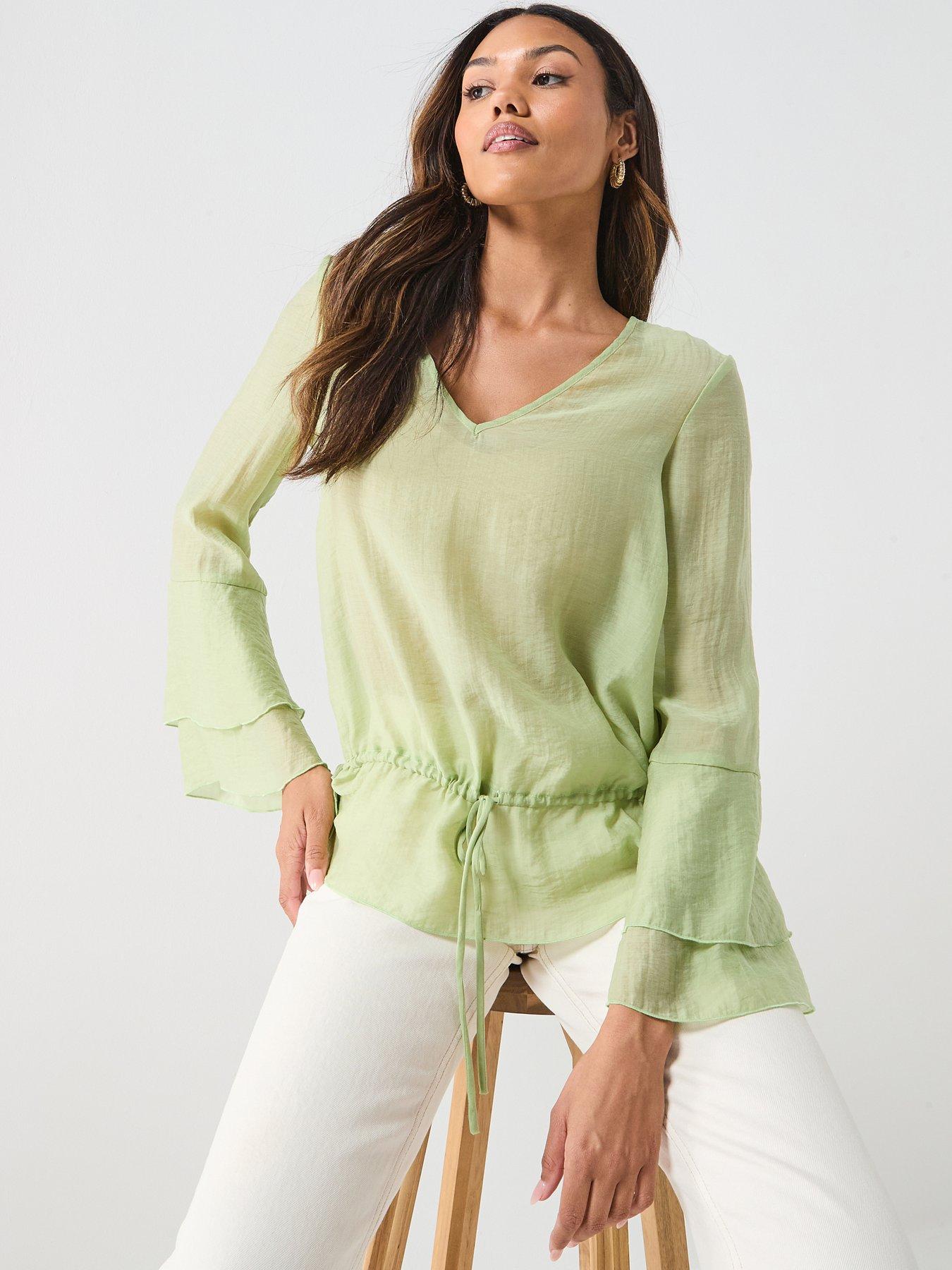 aware-valora-v-neck-long-sleeve-top-green