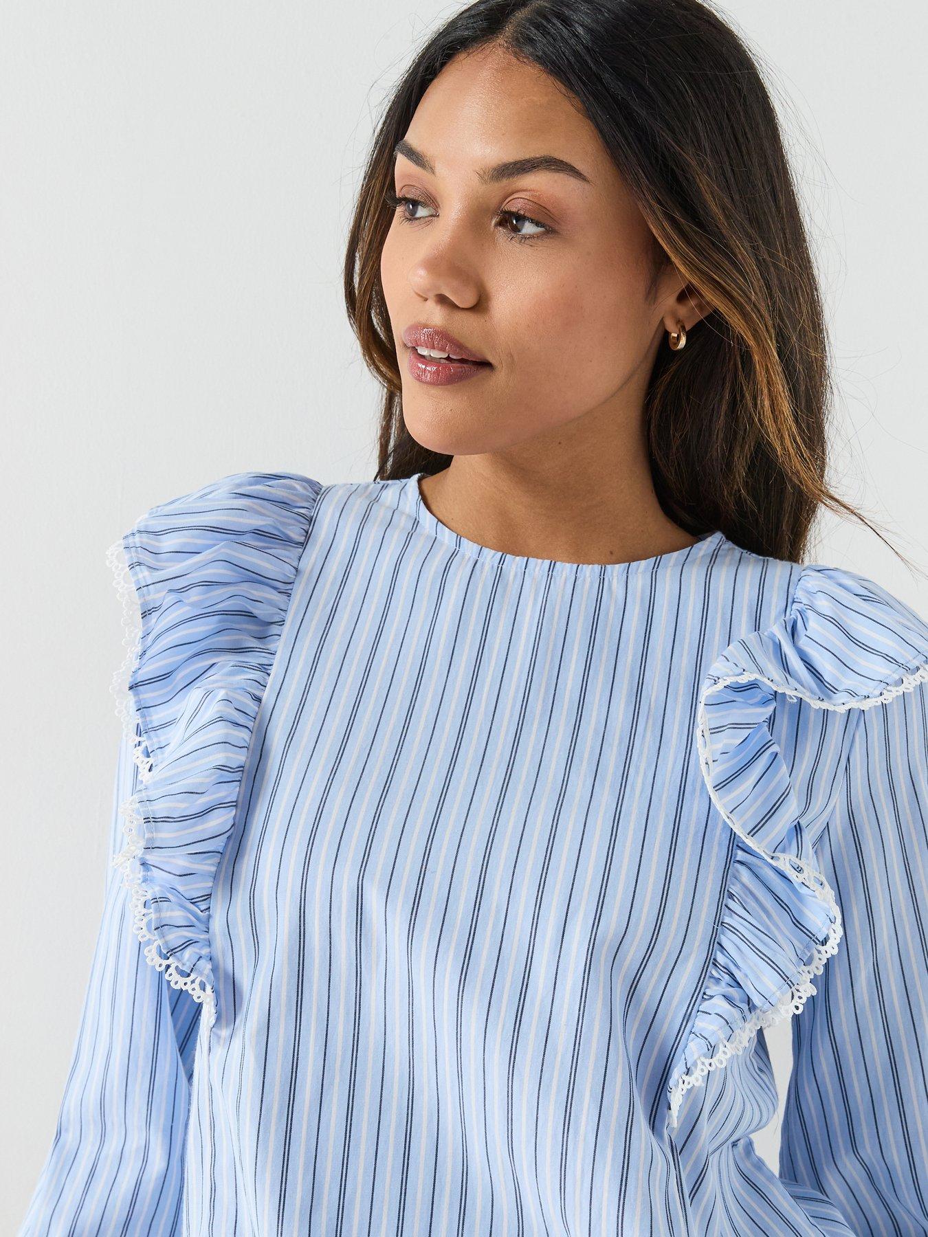  image of vero-moda-vmfanni-ls-tape-top-wvn