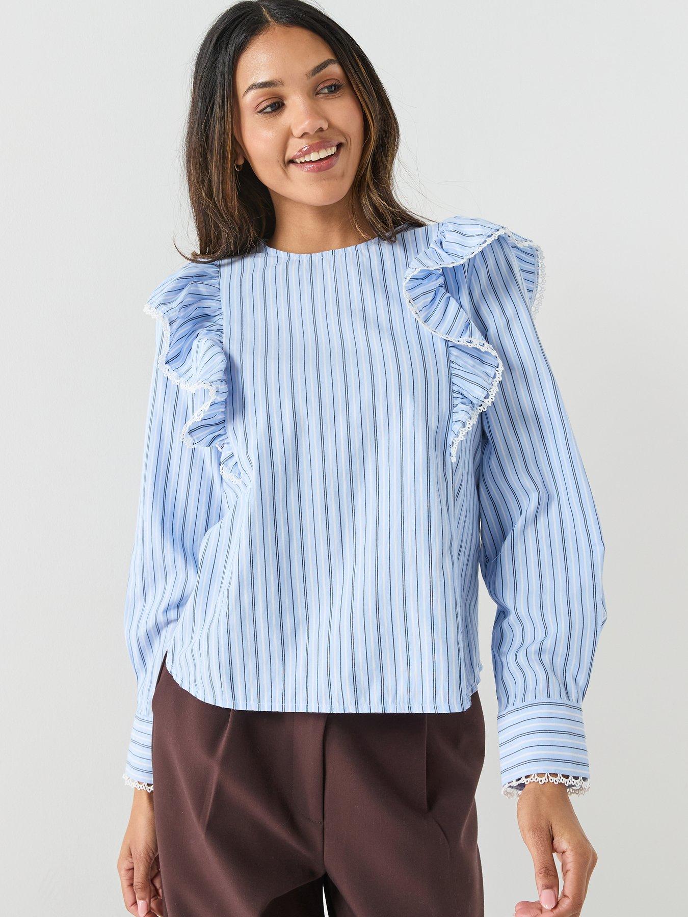  image of vero-moda-vmfanni-ls-tape-top-wvn