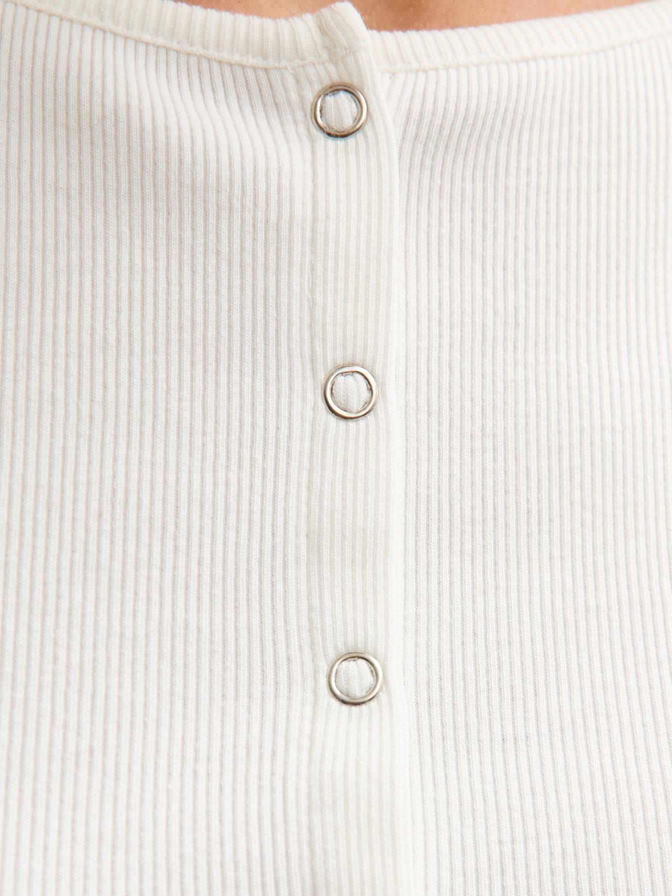  image of new-look-popper-through-top-white
