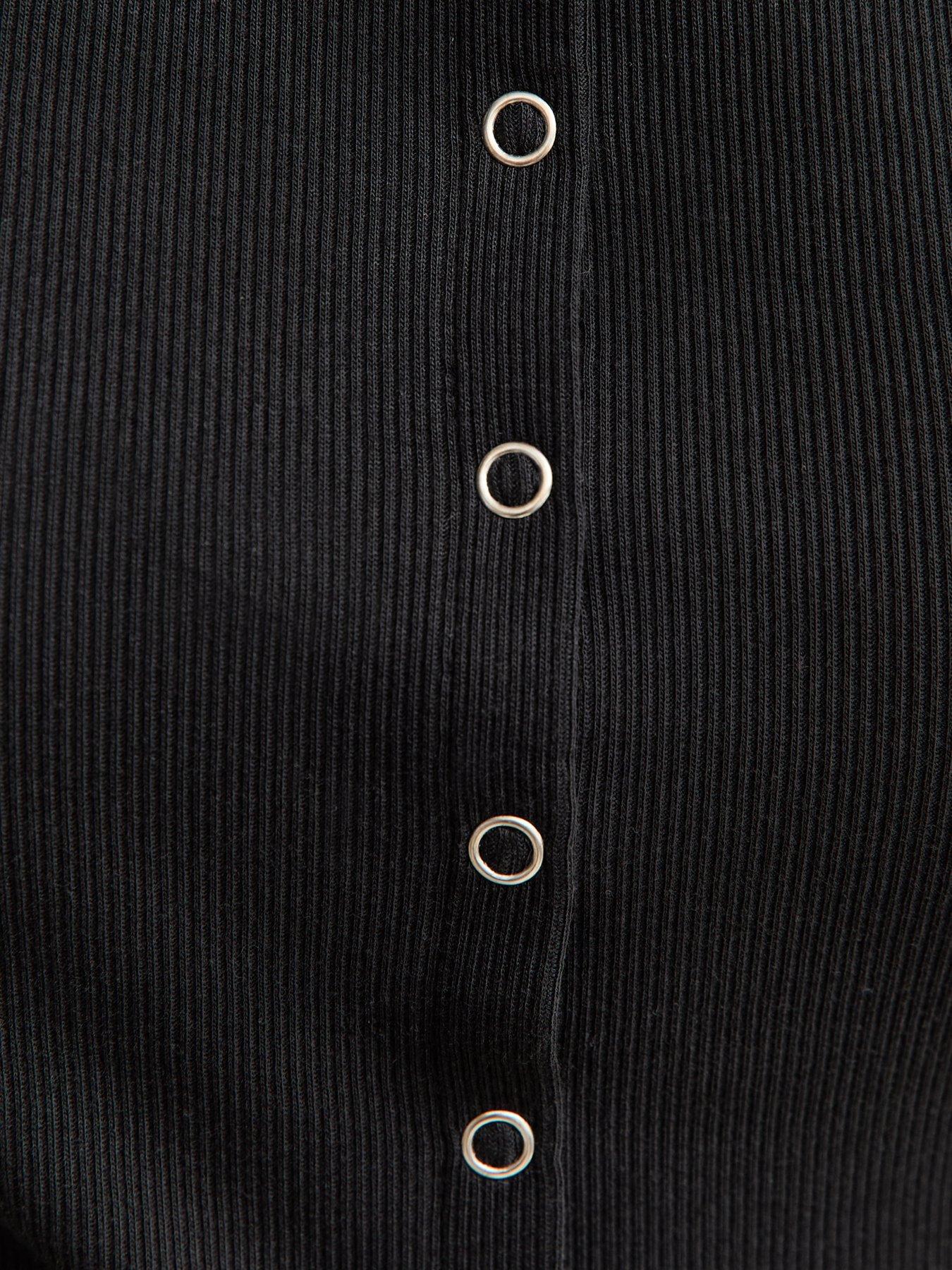  image of new-look-popper-through-top-black