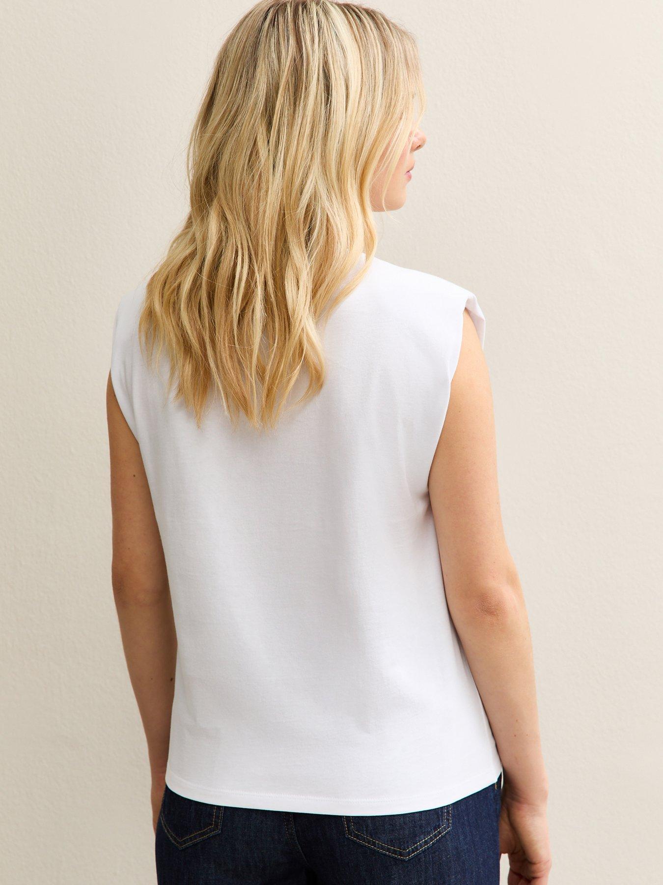  image of new-look-shoulder-pad-tank-top-white