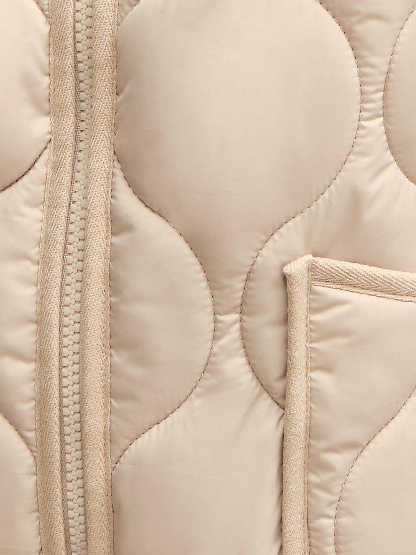 Image 5 of 5 of New Look Quilted Padded Jacket - Stone