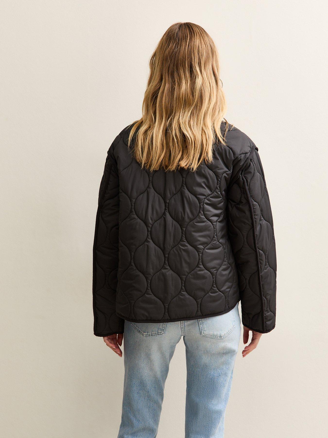  image of new-look-quilted-padded-jacket-black