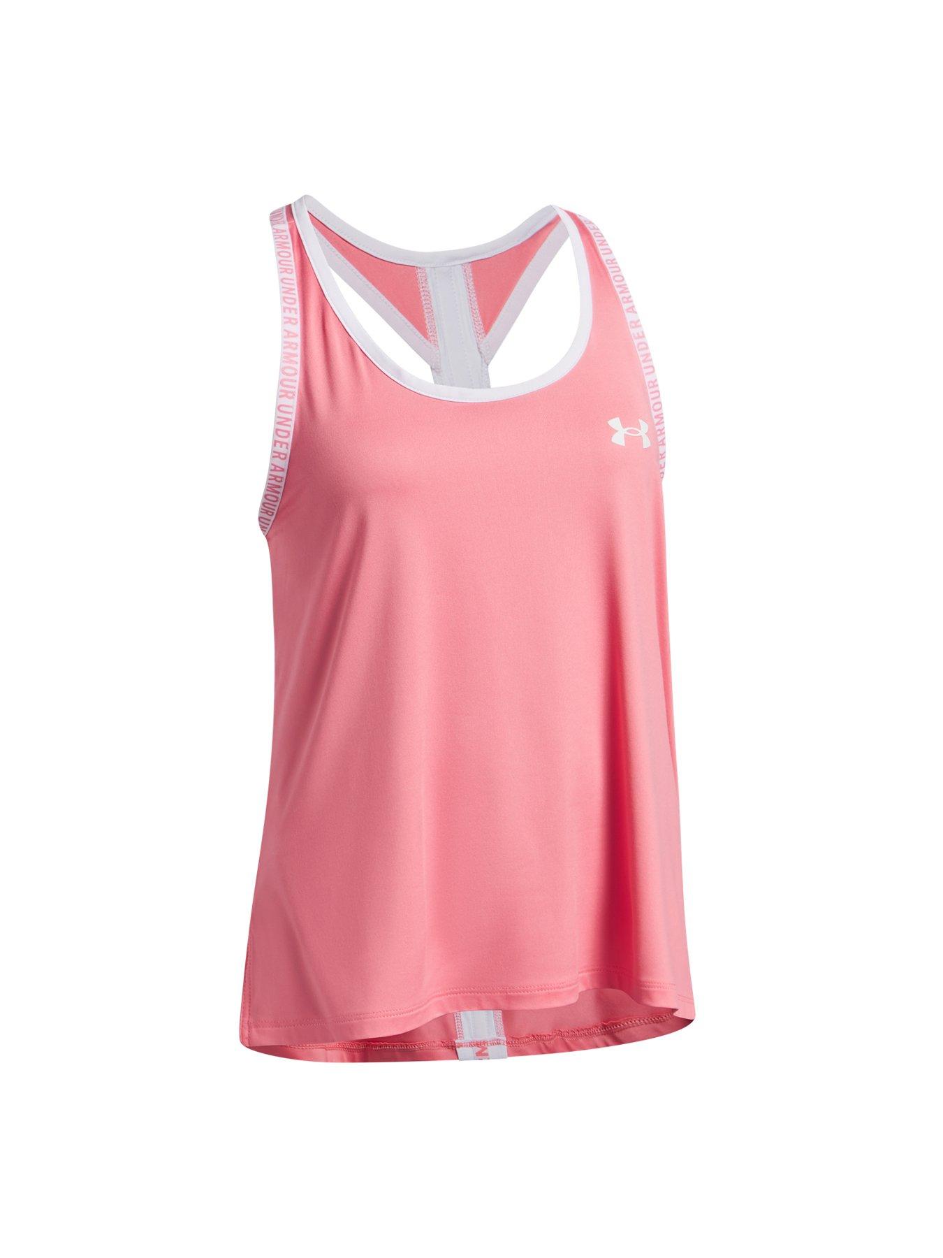 Image 3 of 3 of UNDER ARMOUR Junior Girls Training Tech Knockout Tank - Pink