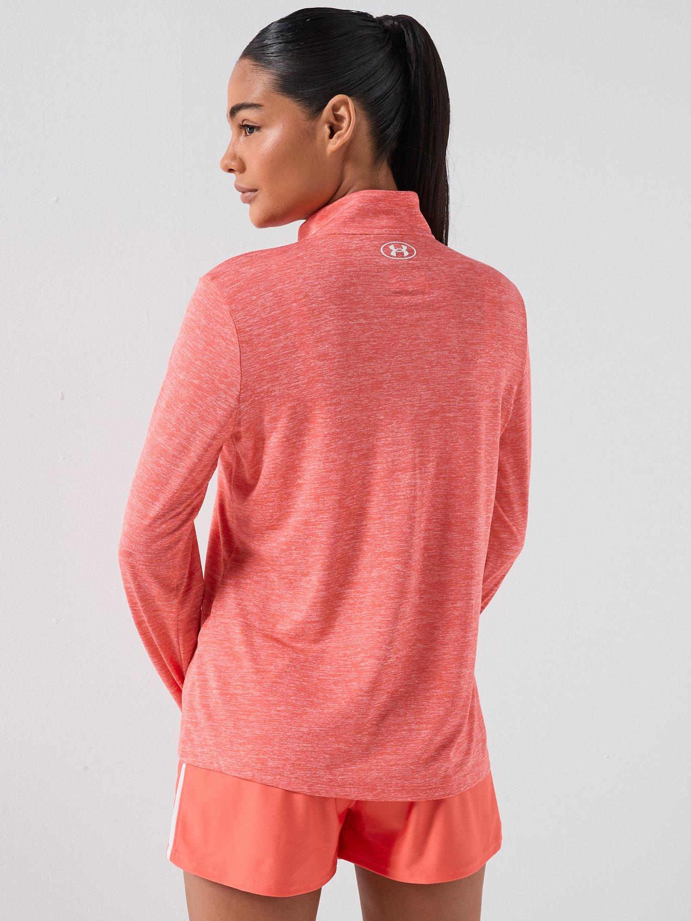  image of under-armour-womens-training-tech-12-zip-venom-red