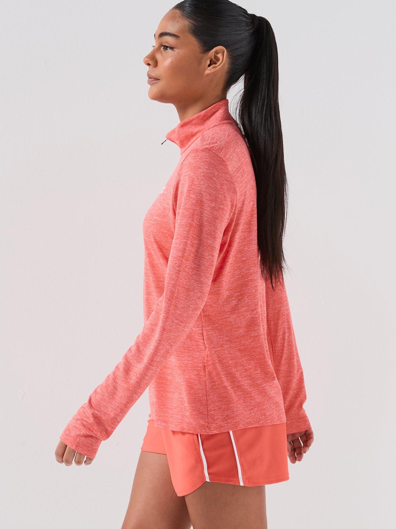  image of under-armour-womens-training-tech-12-zip-venom-red