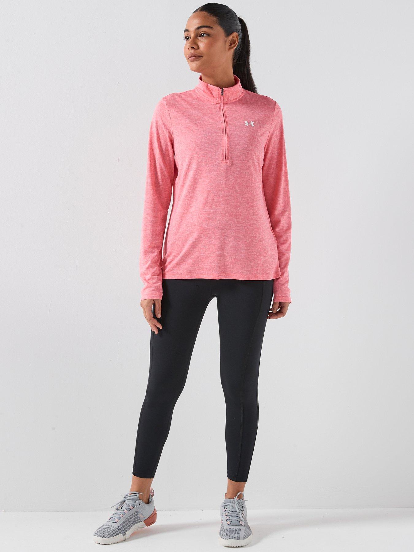  image of under-armour-womens-training-tech-12-zip-pink