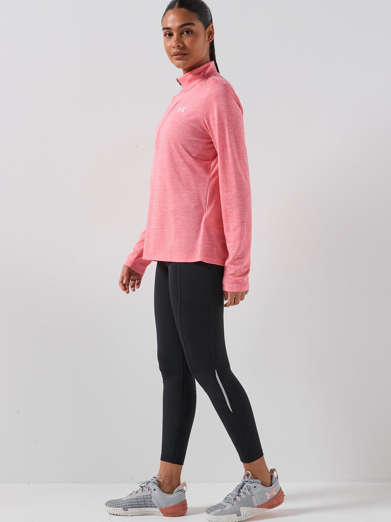  image of under-armour-womens-training-tech-12-zip-pink