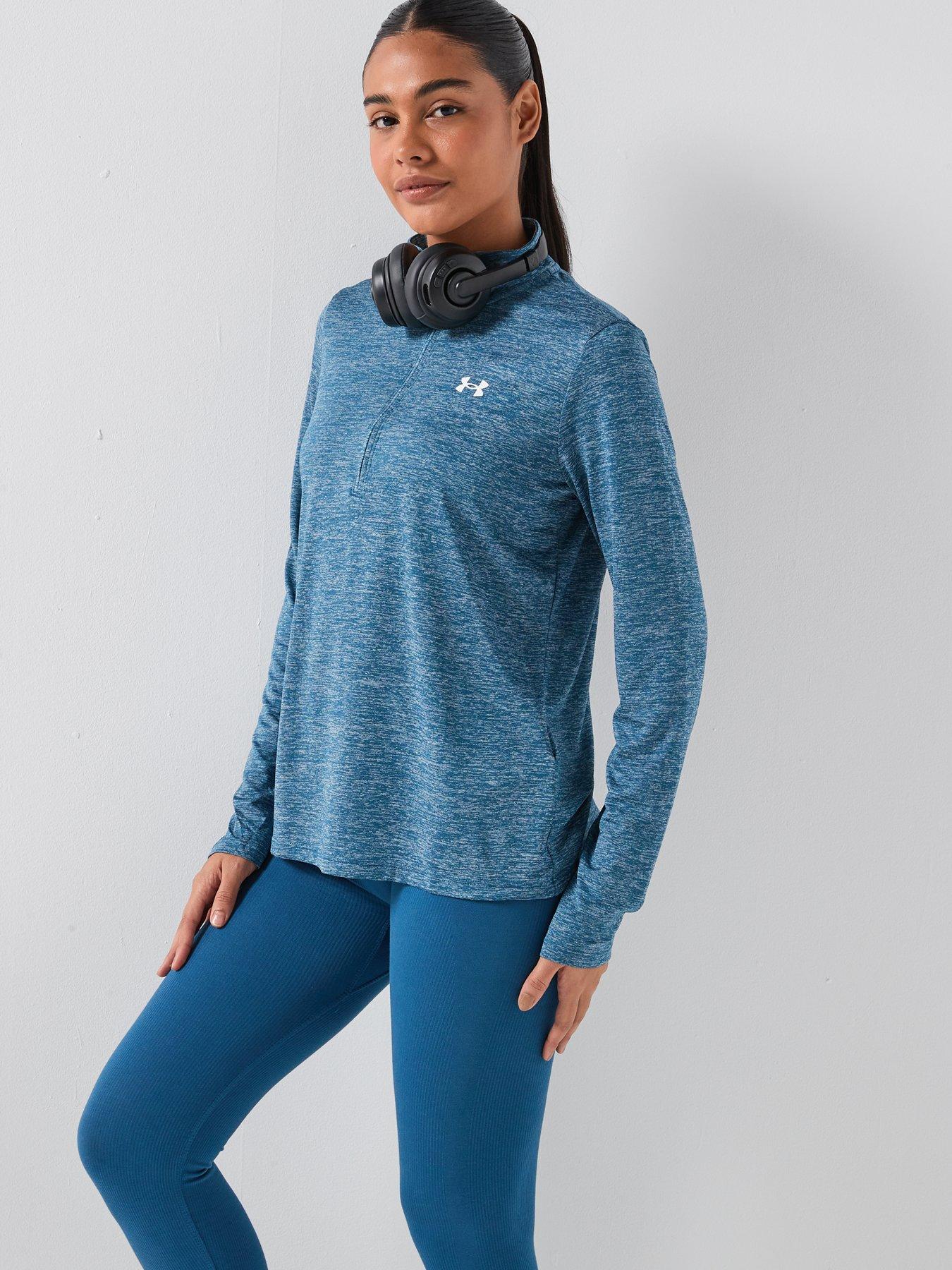 Image 5 of 6 of UNDER ARMOUR Womens Training Tech Twist 1/2 Zip Top - Blue