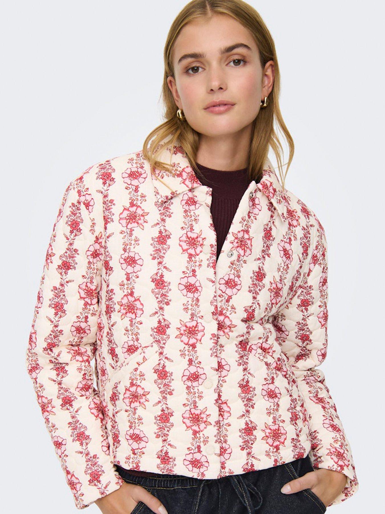  image of only-floral-quilted-jacket-cream