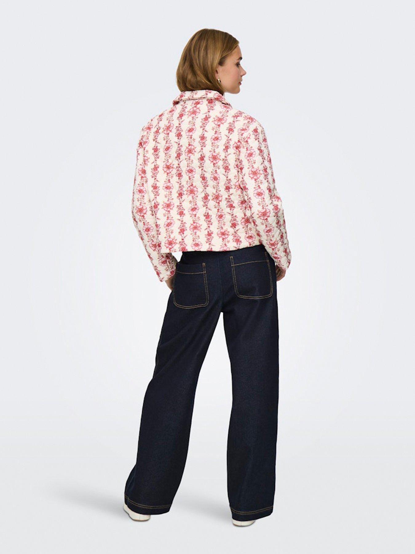 stillFront image of only-floral-quilted-jacket-cream