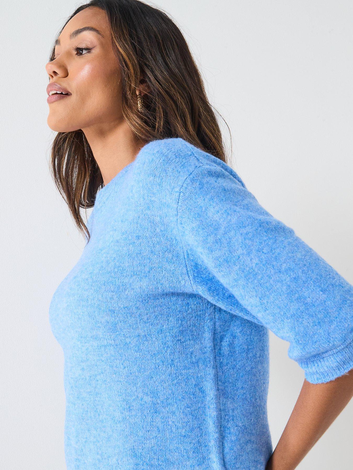  image of jdy-sonja-34-length-sleeve-pullover-blue
